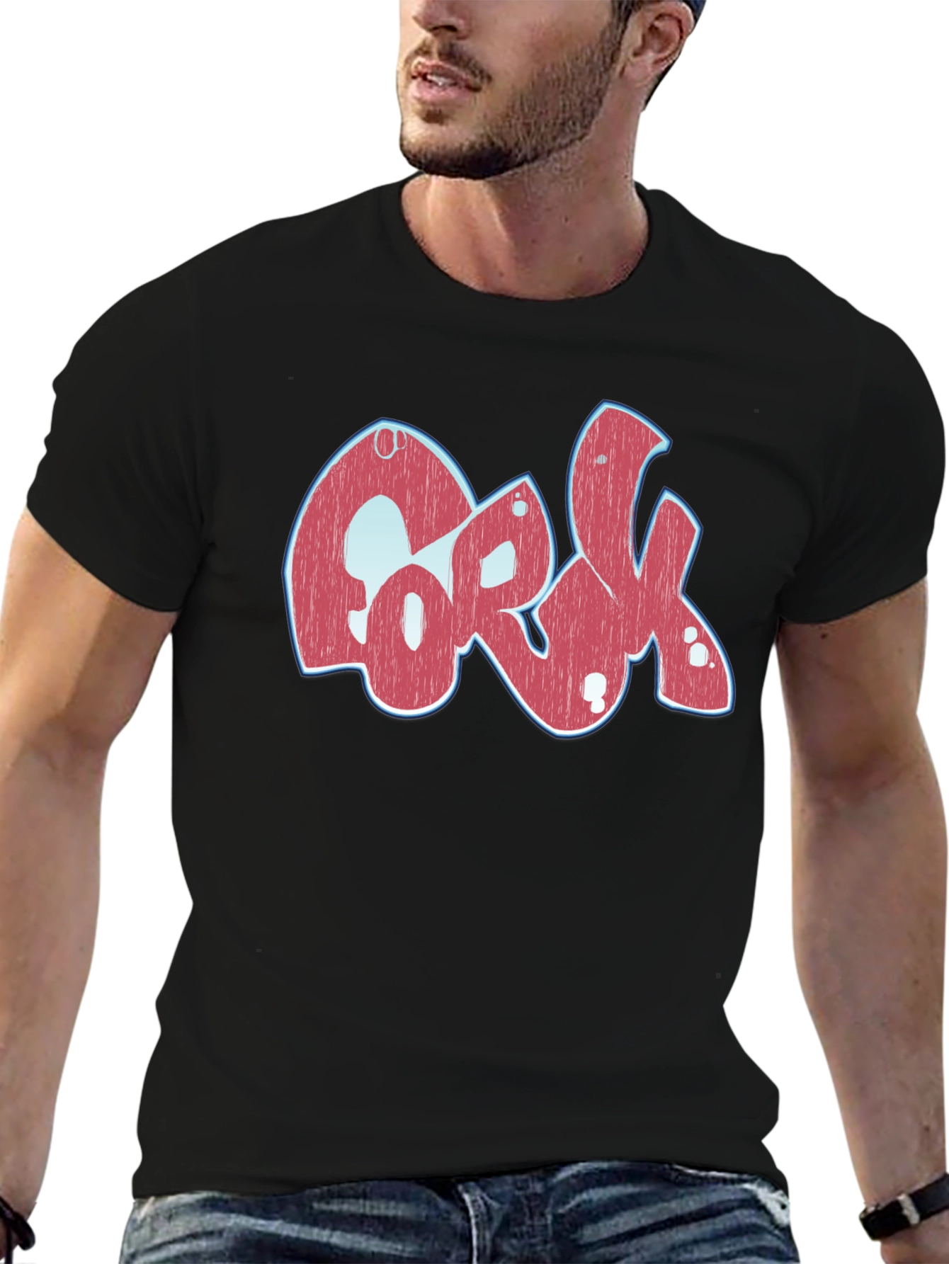 Cork Graphic T-Shirt - Black