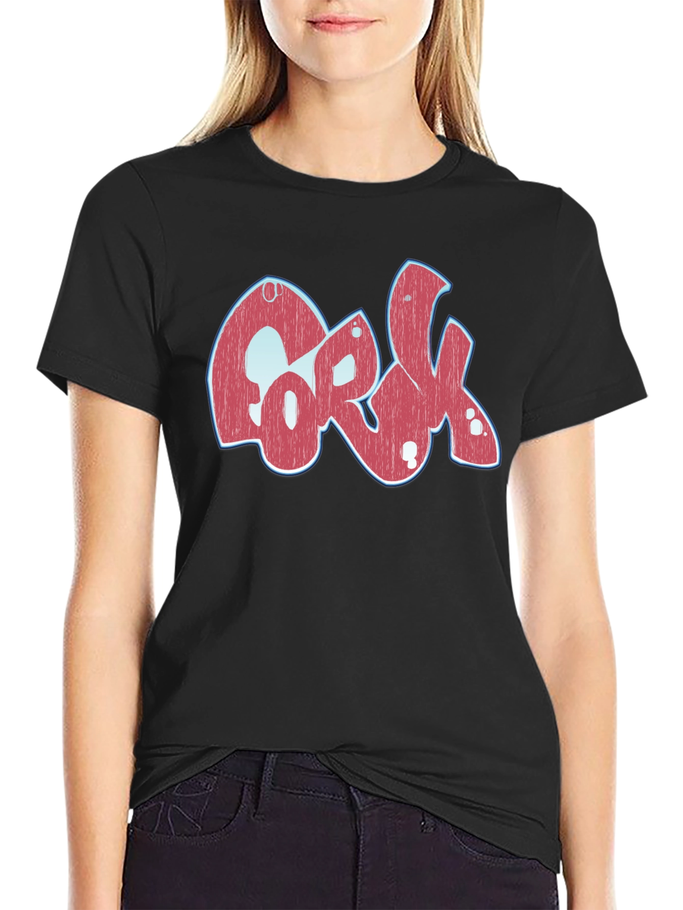 Cork Graphic T-Shirt - Black