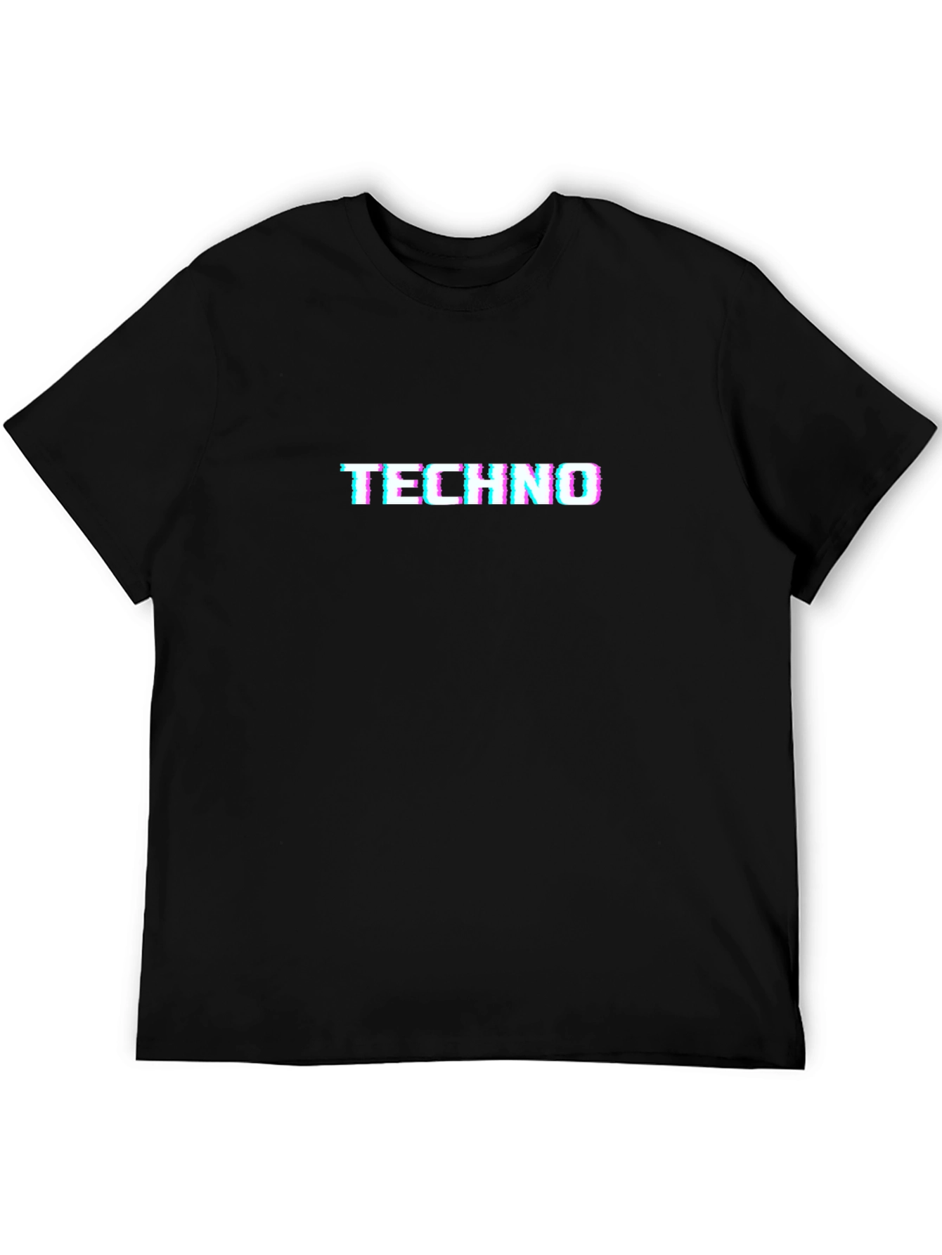 Techno Glitch Black T-Shirt - EDM Rave Wear