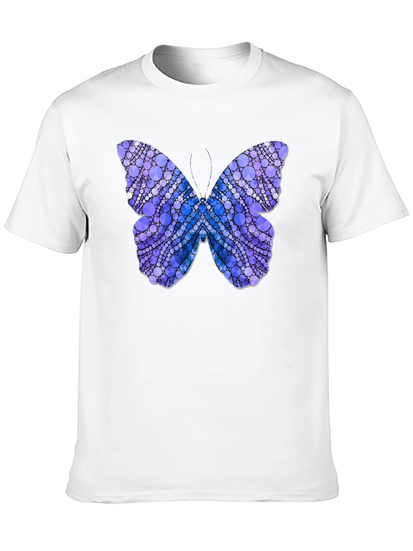 Butterfly Circle Pattern T-Shirt - Black