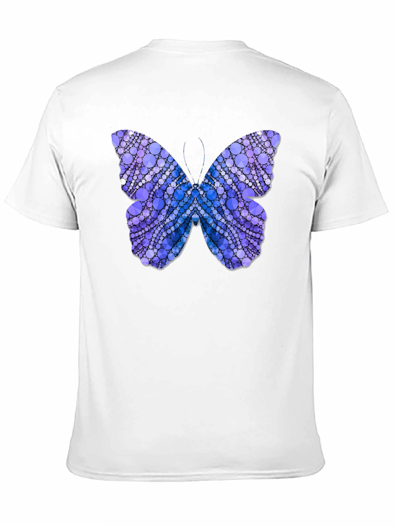 Butterfly Circle Pattern T-Shirt - Black