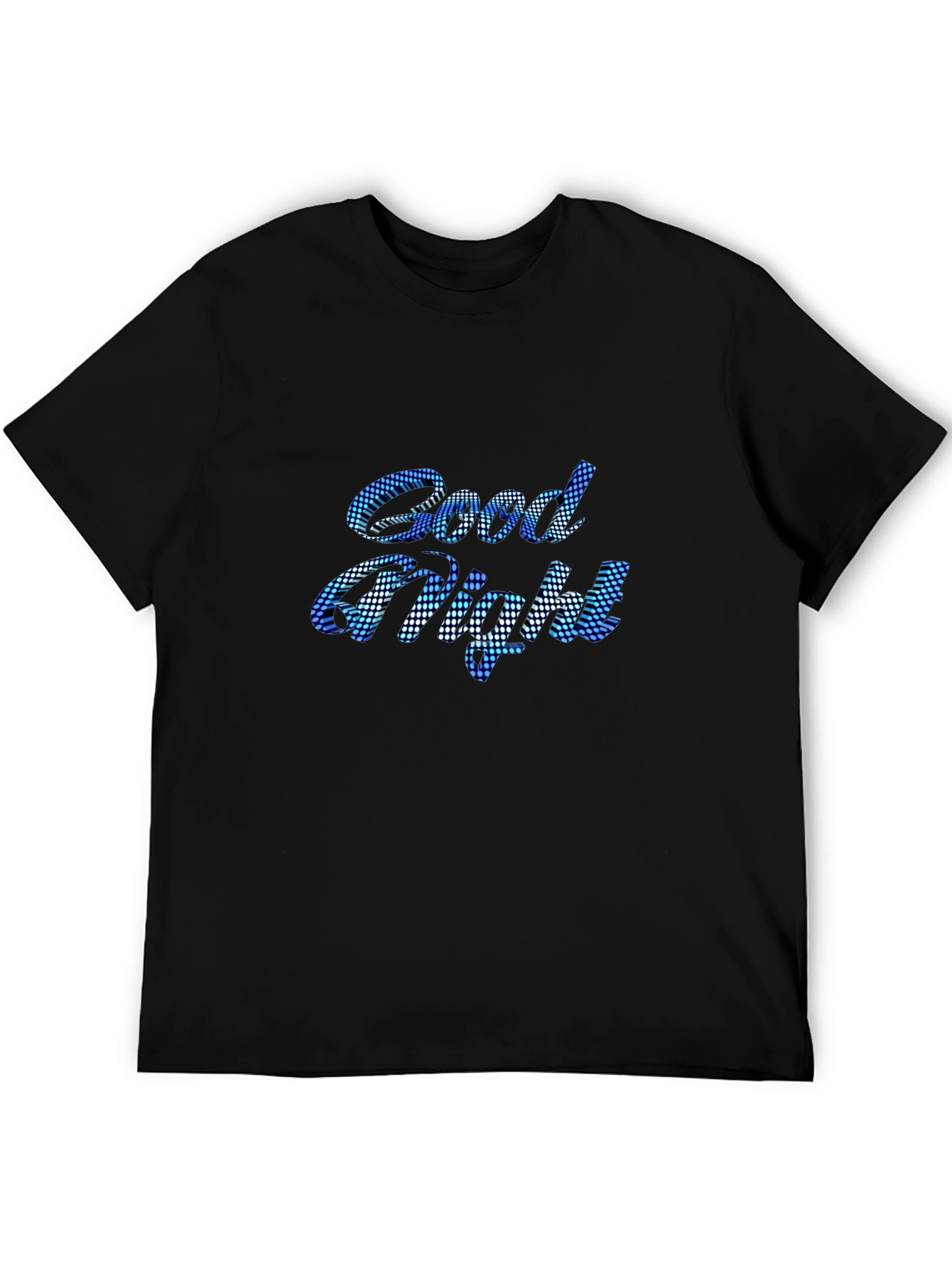 Good Night Graphic Print Black T-Shirt