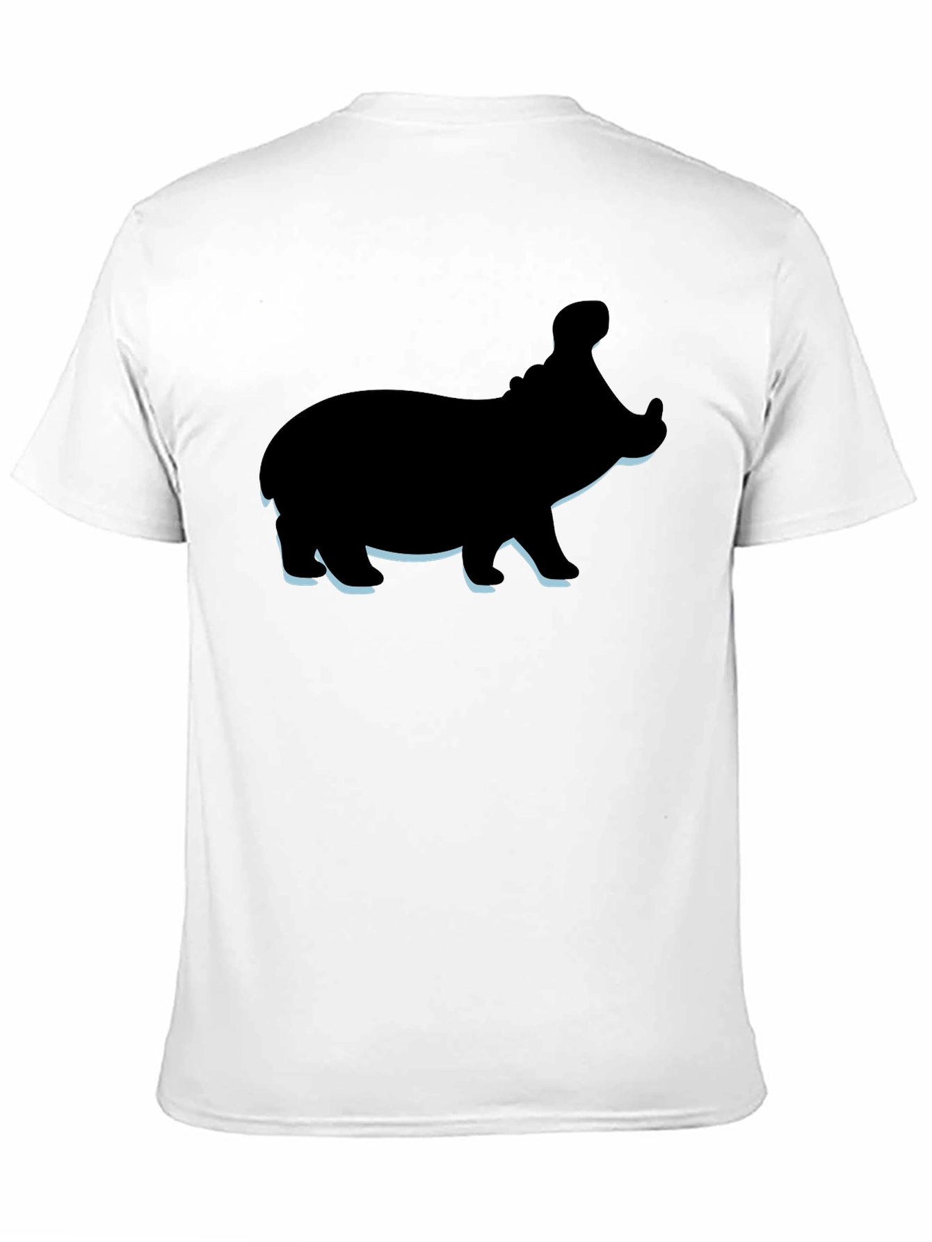 Hippo Graphic Tee - Black Cotton Casual T-Shirt
