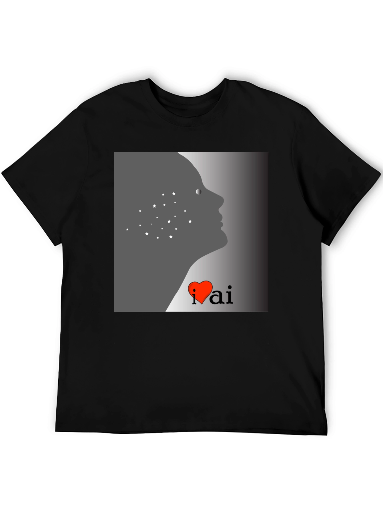 I Heart AI Black T-Shirt