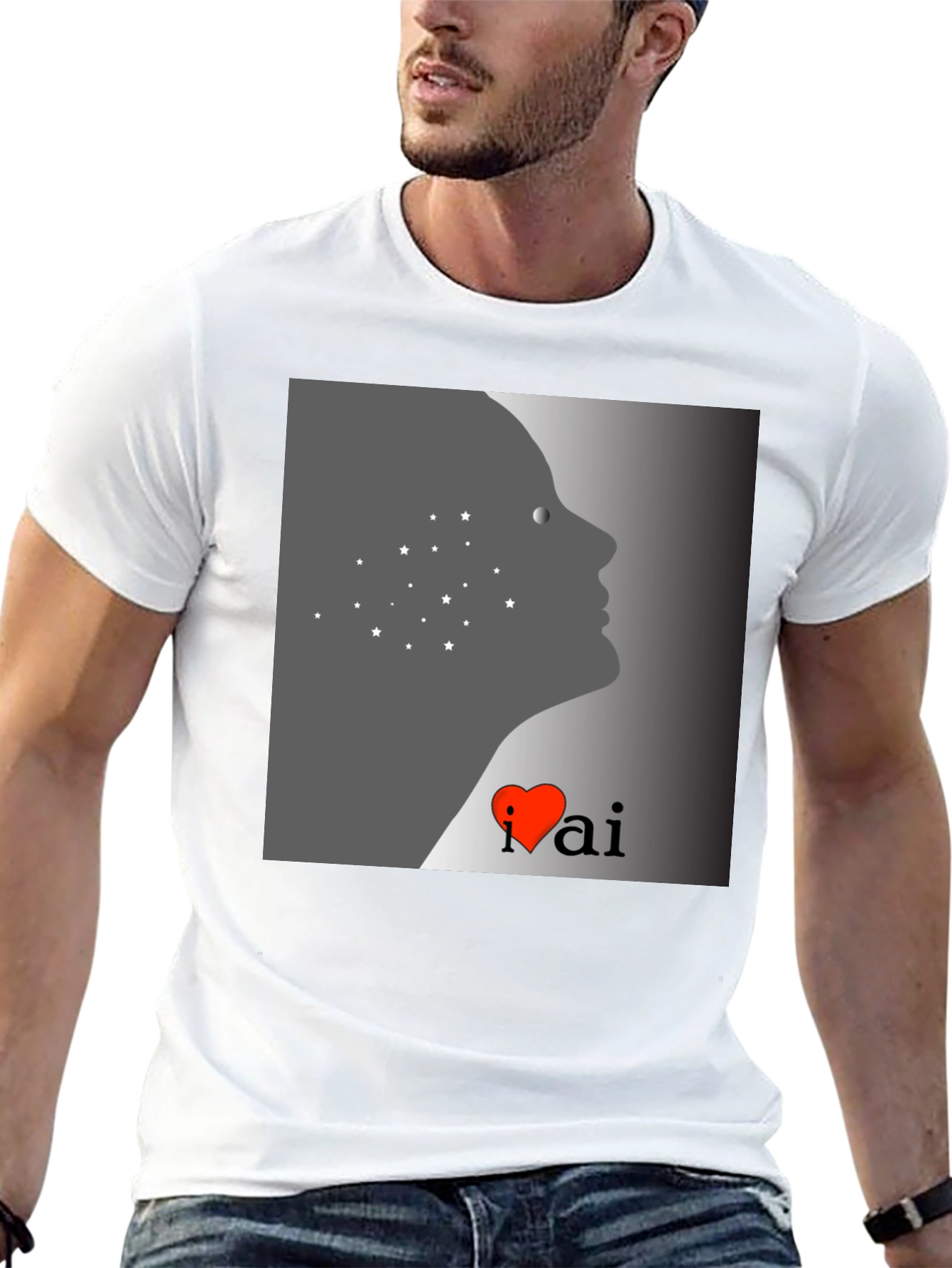 I Heart AI Black T-Shirt