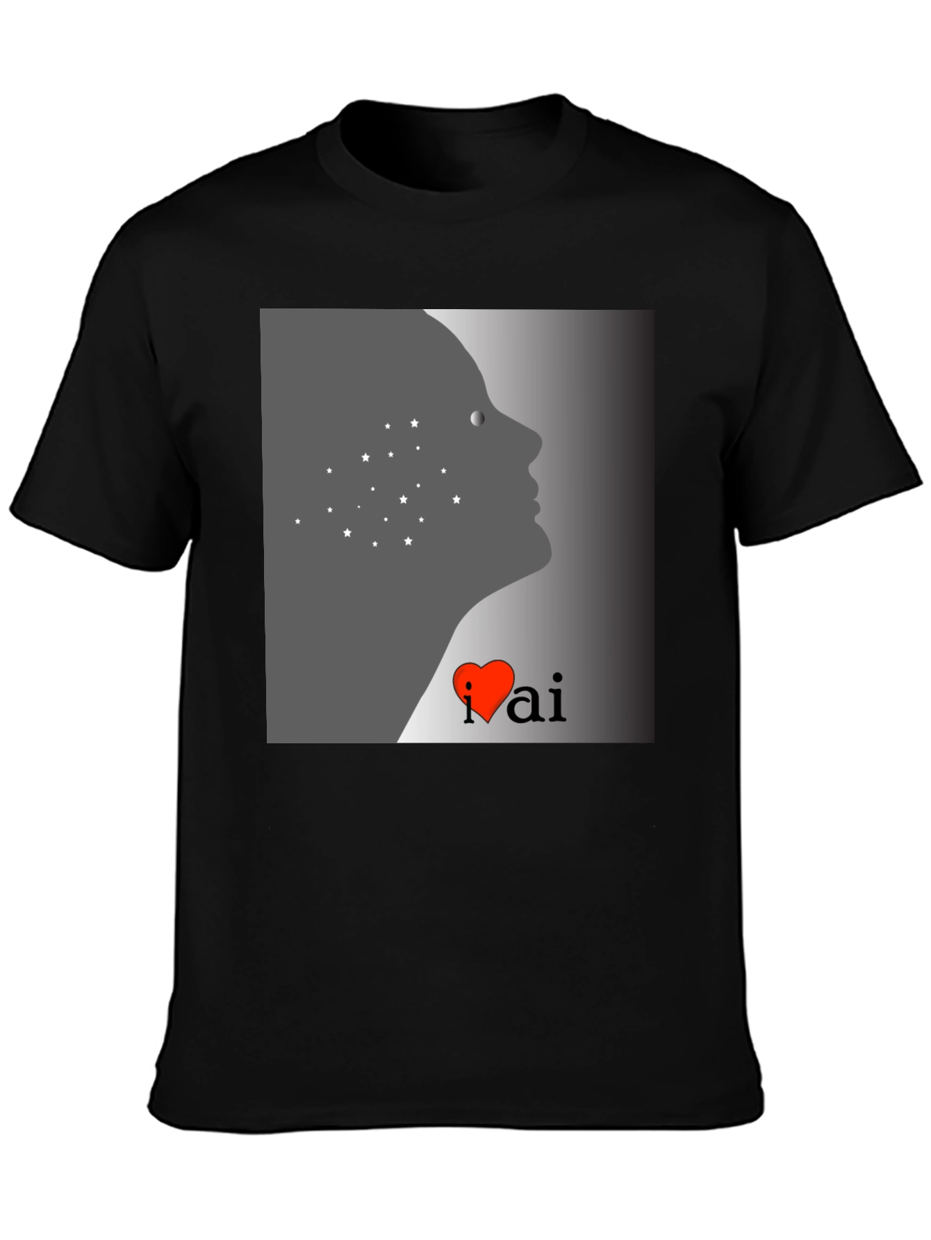 I Heart AI Black T-Shirt