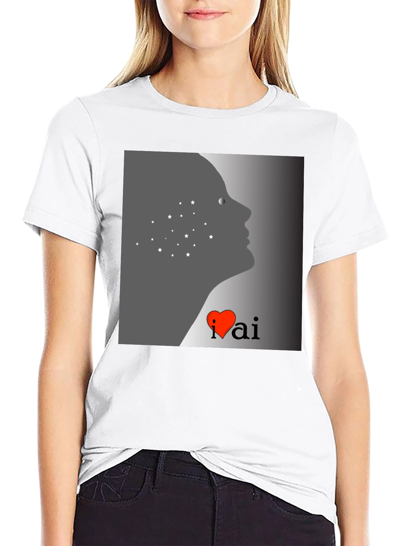 I Heart AI Black T-Shirt