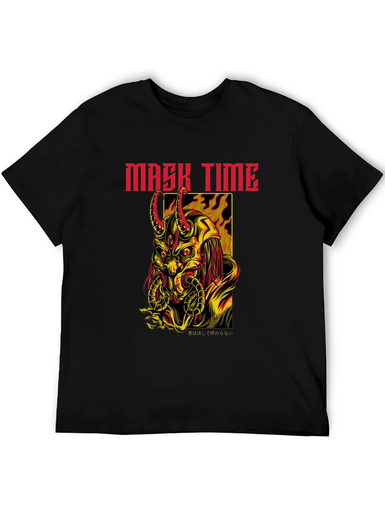 Mask Time Graphic Tee - Dark Aesthetic