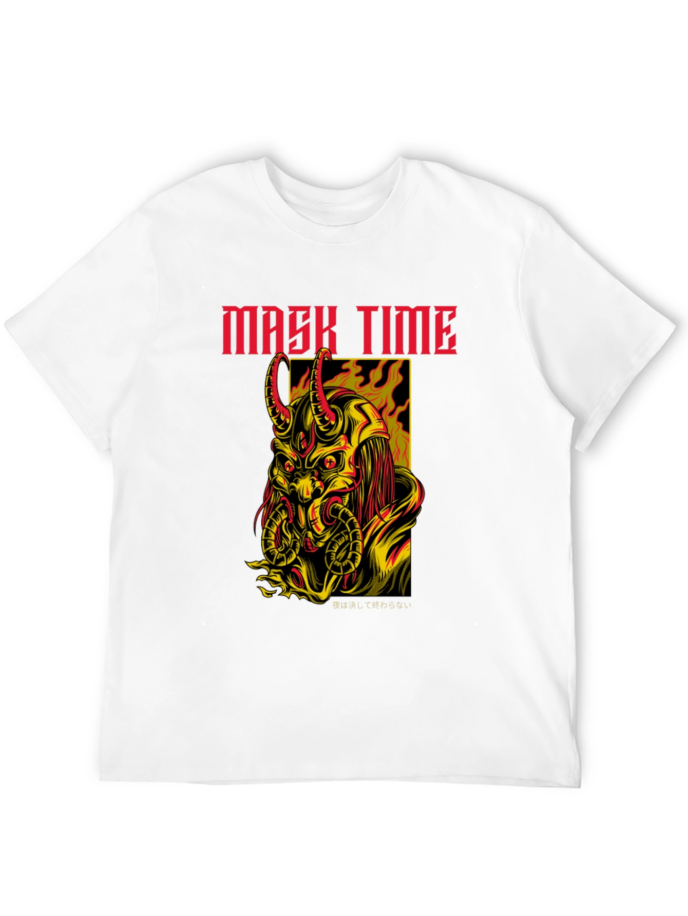 Mask Time Graphic Tee - Dark Aesthetic