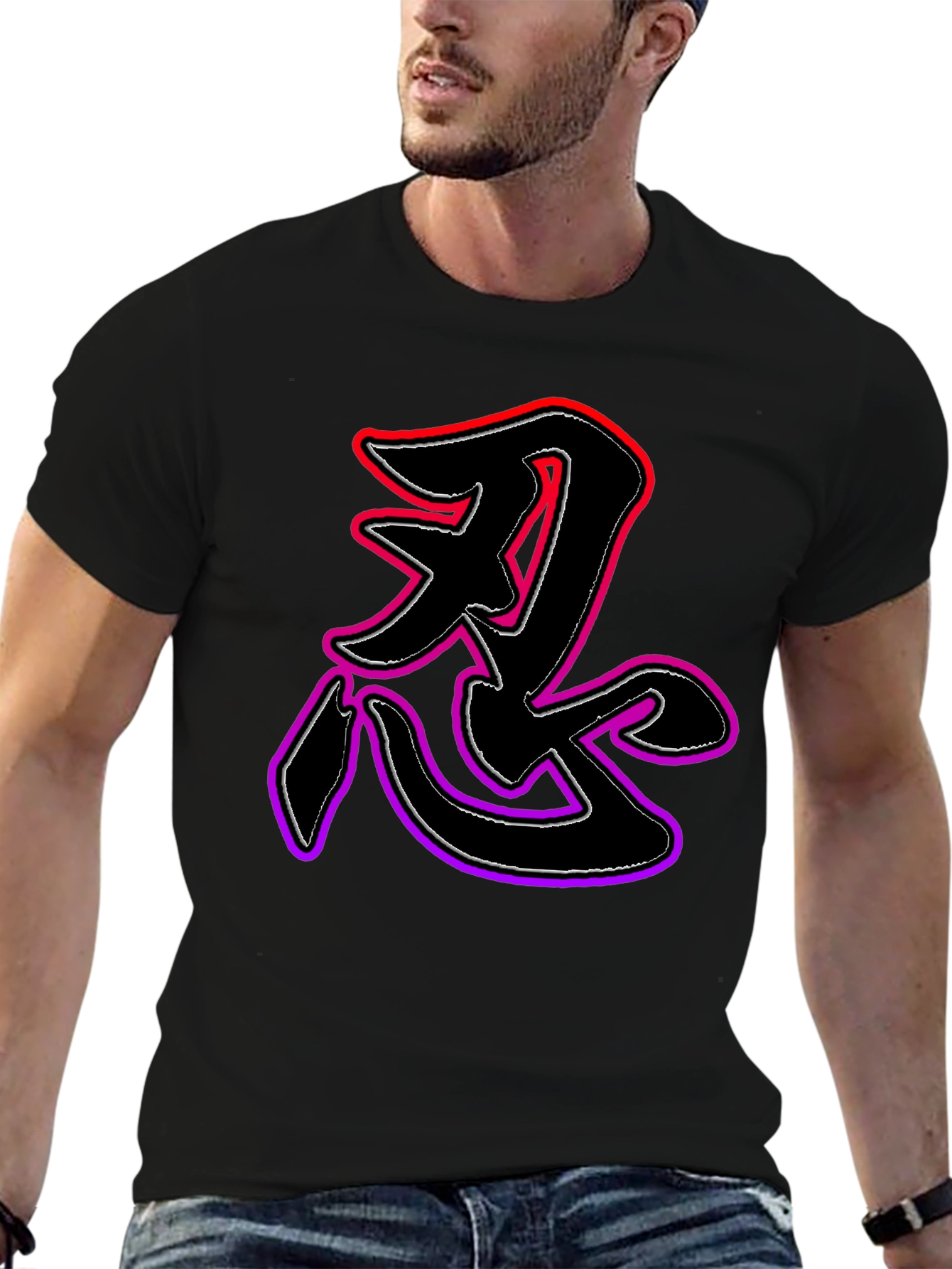 Ninja Kanji T-Shirt Black Unique Design
