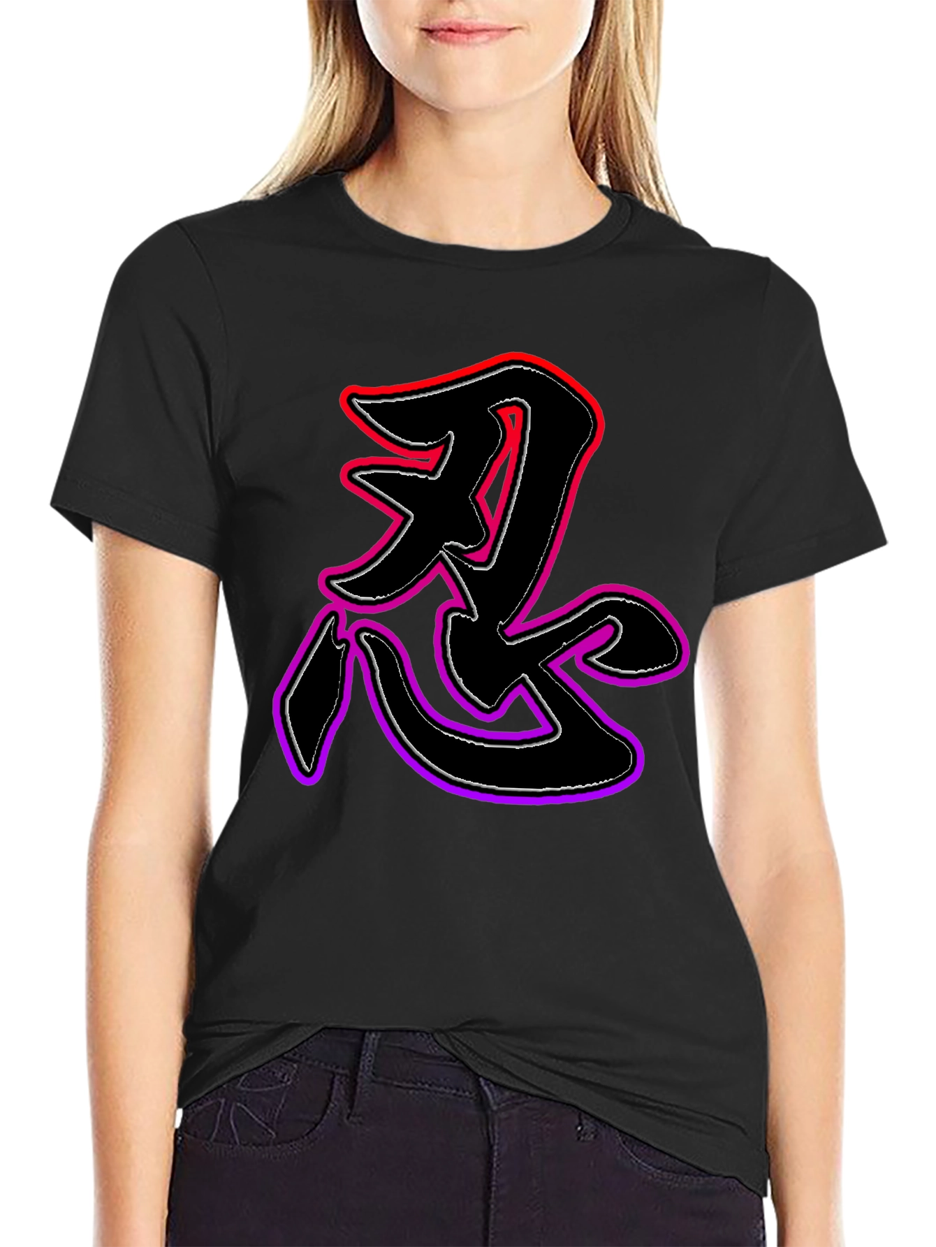 Ninja Kanji T-Shirt Black Unique Design