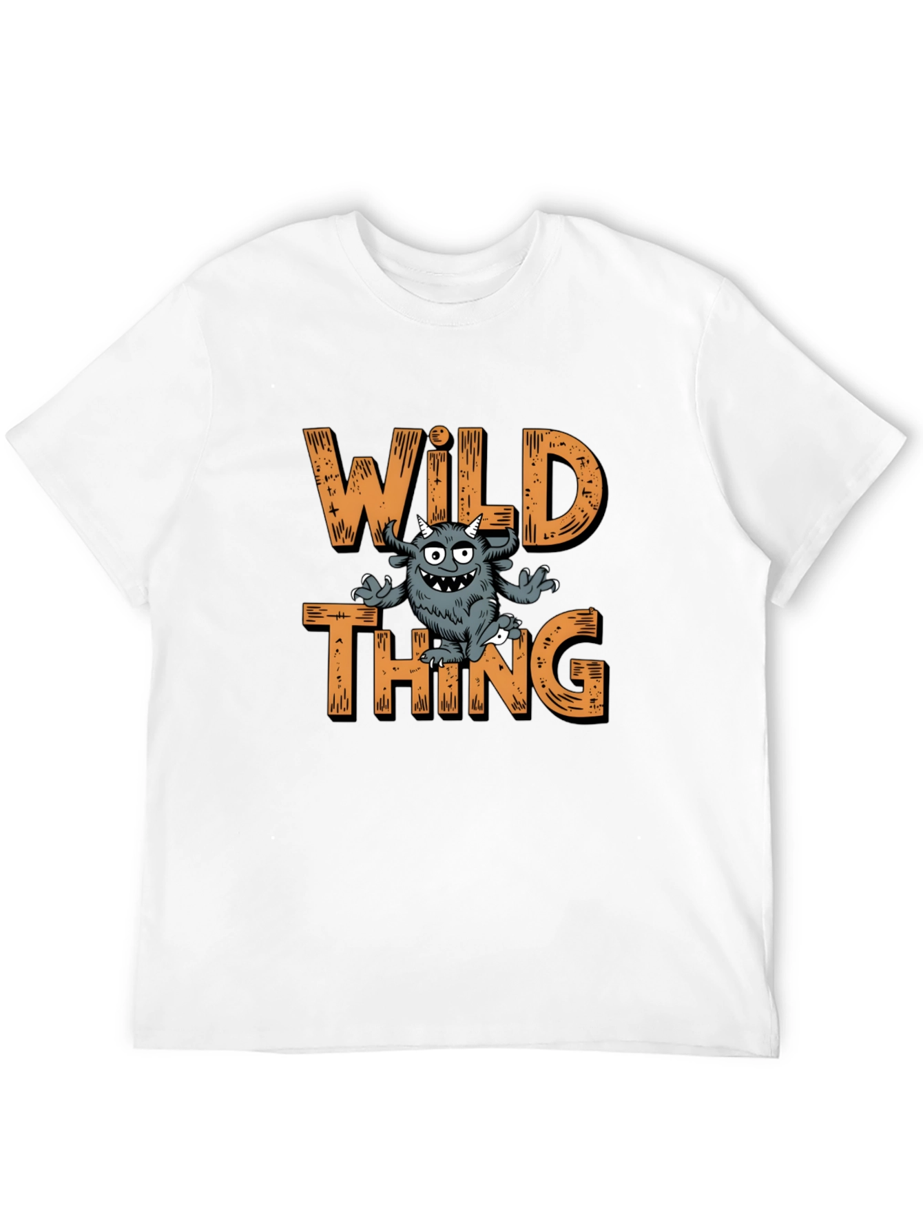 Wild Thing Graphic Print Black T-Shirt