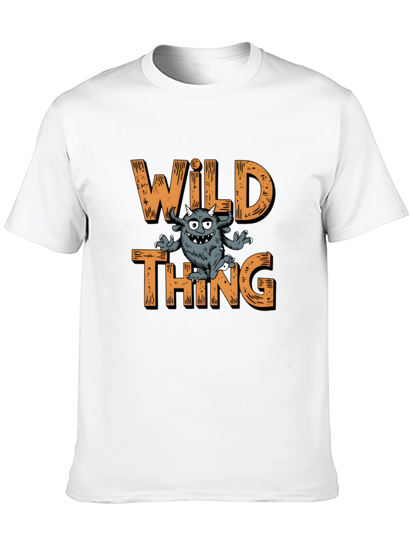 Wild Thing Graphic Print Black T-Shirt