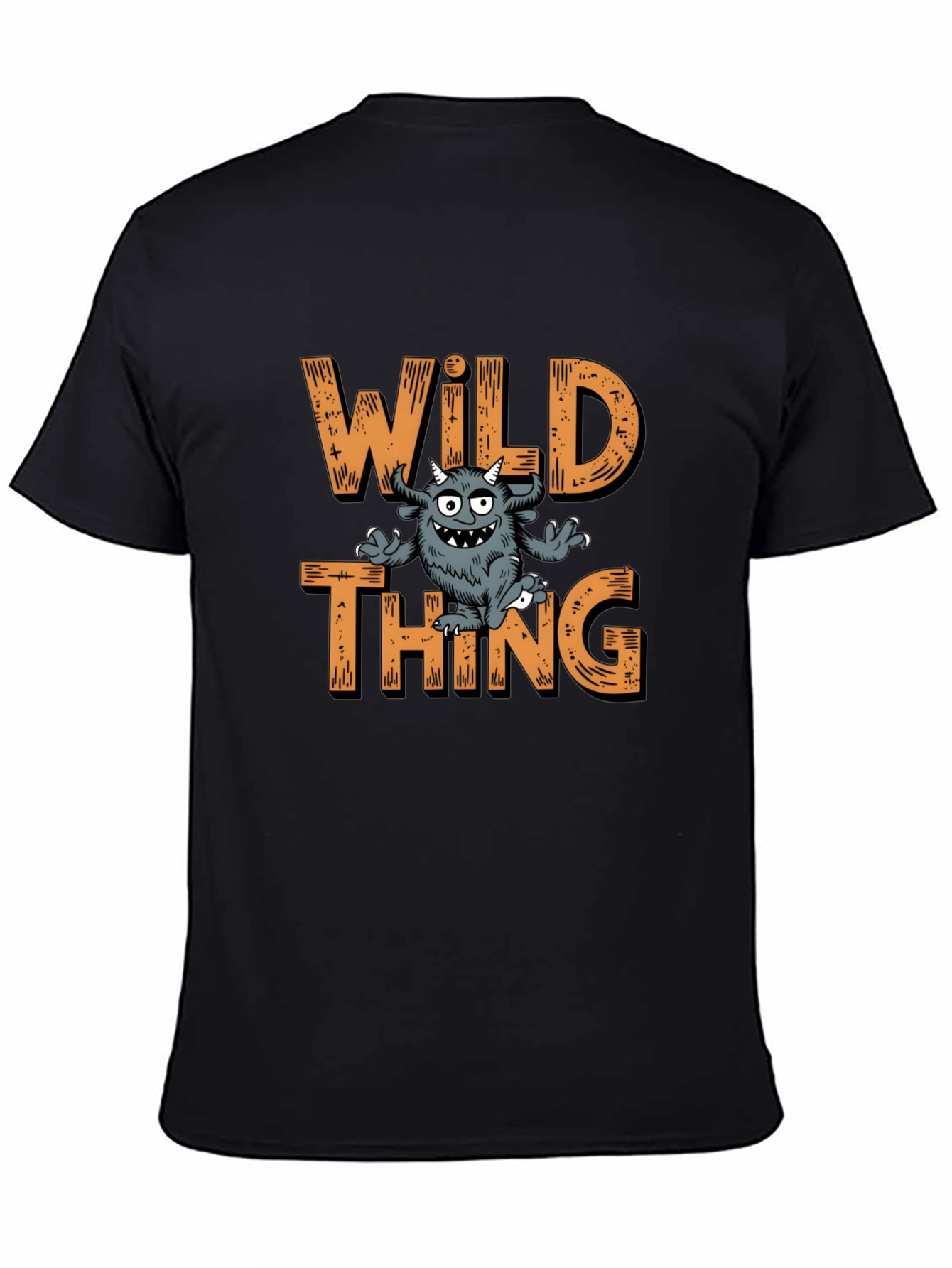 Wild Thing Graphic Print Black T-Shirt
