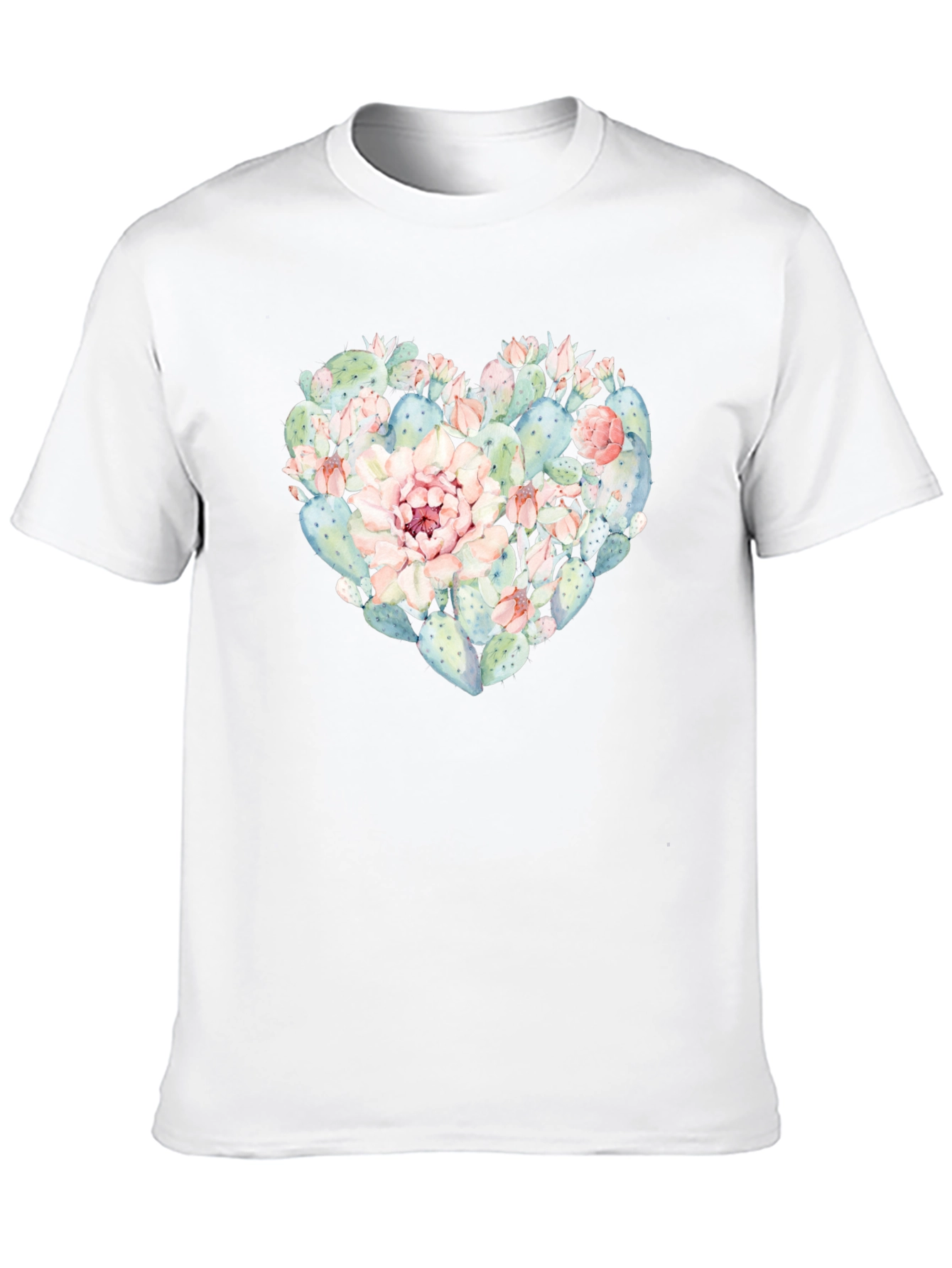 Cactus Heart T-Shirt - Black