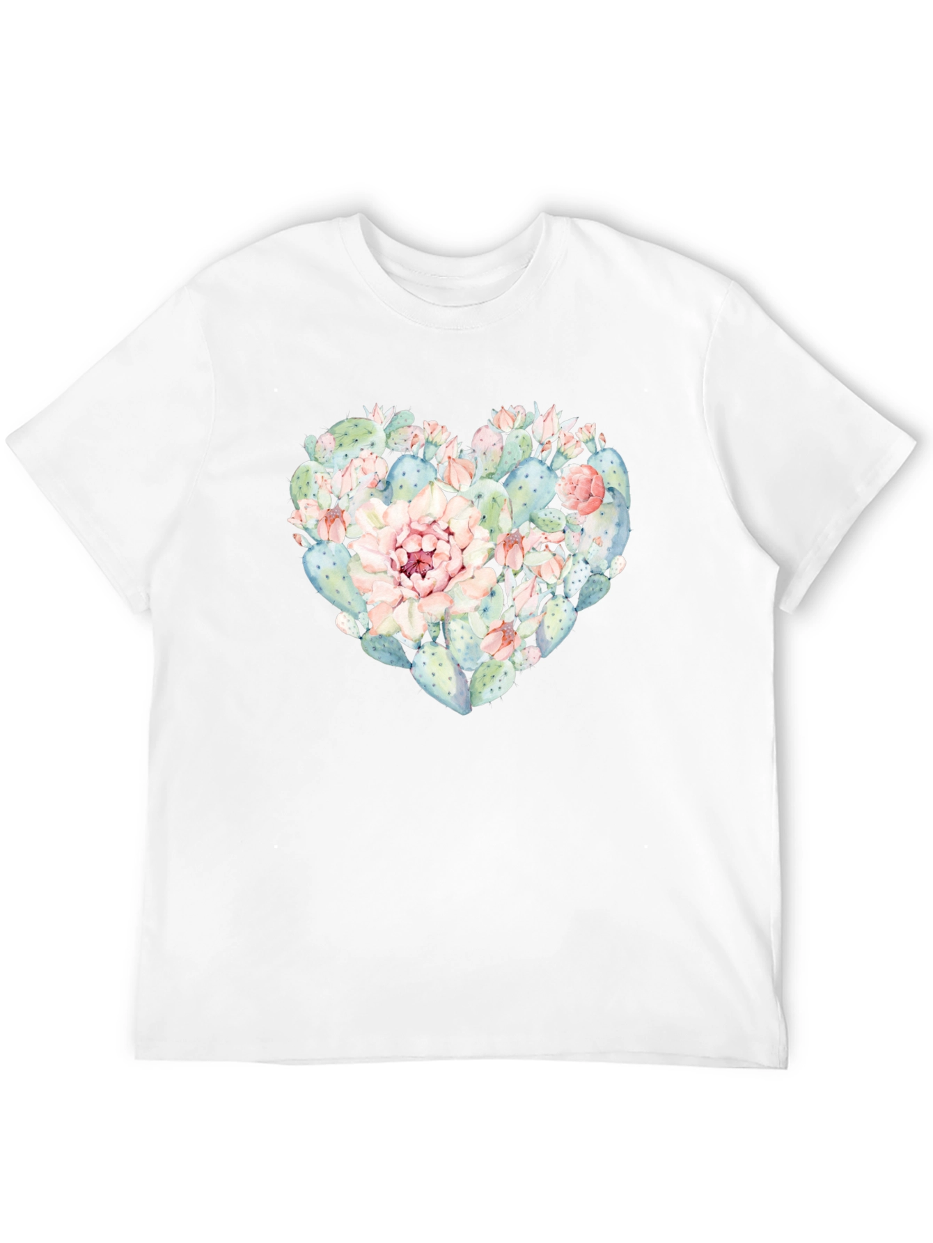 Cactus Heart T-Shirt - Black