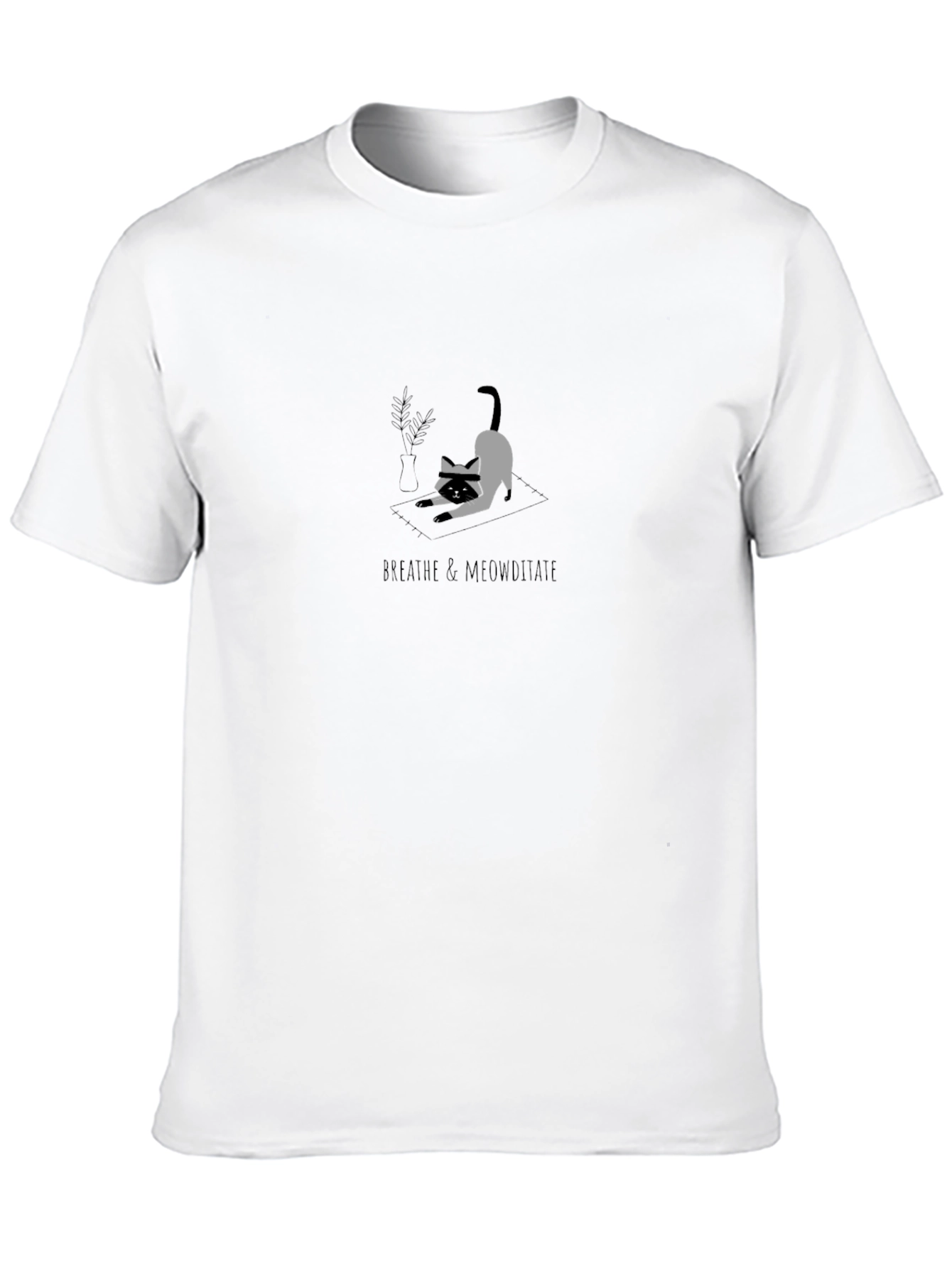 Breathe & Meowditate Black T-Shirt