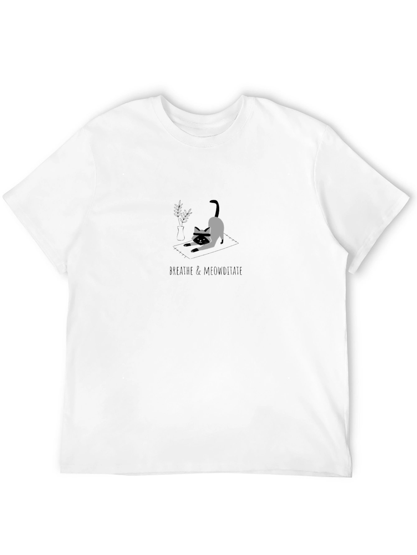 Breathe & Meowditate Black T-Shirt