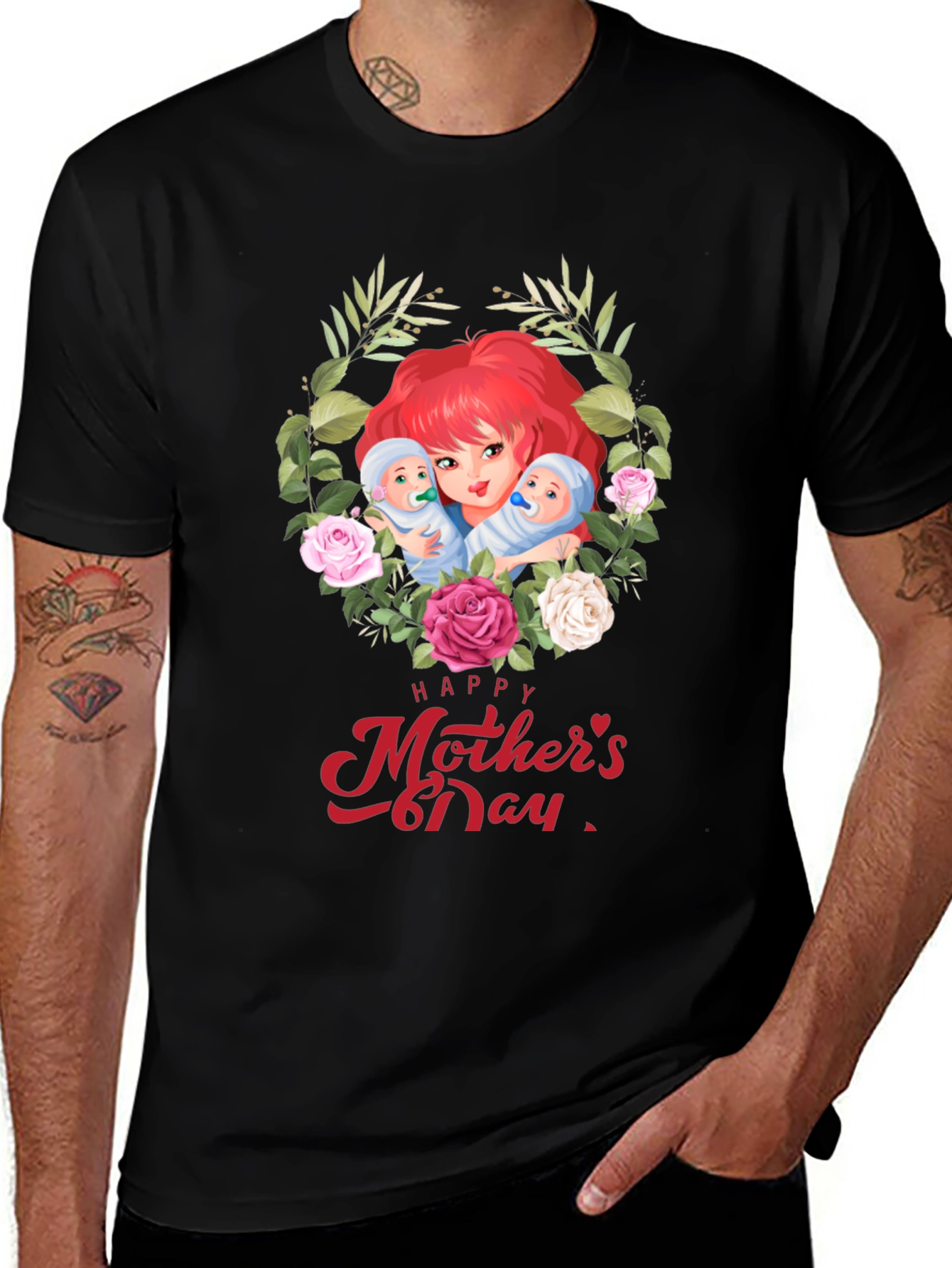 Mothers Day T-Shirt - Mom & Babies