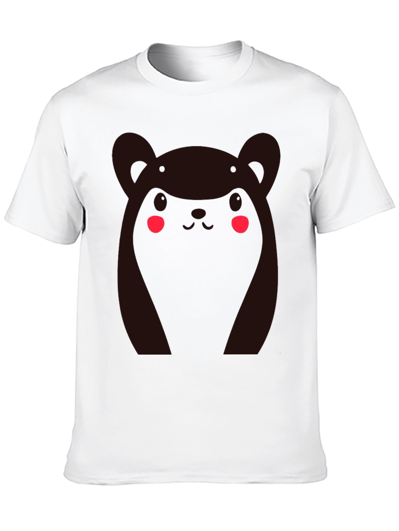 Kawaii Bear Graphic Tee - Black Cotton Comfort