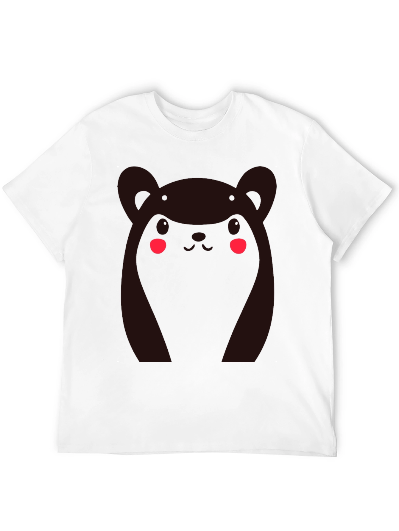 Kawaii Bear Graphic Tee - Black Cotton Comfort