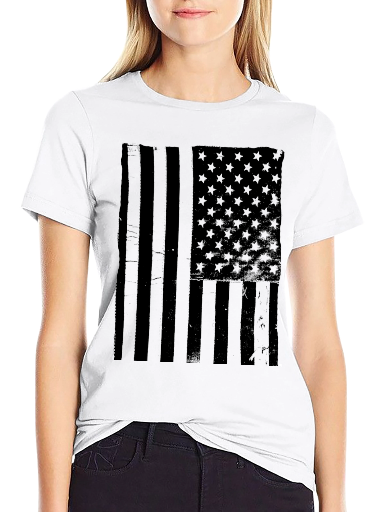 Blacked Out American Flag T-Shirt