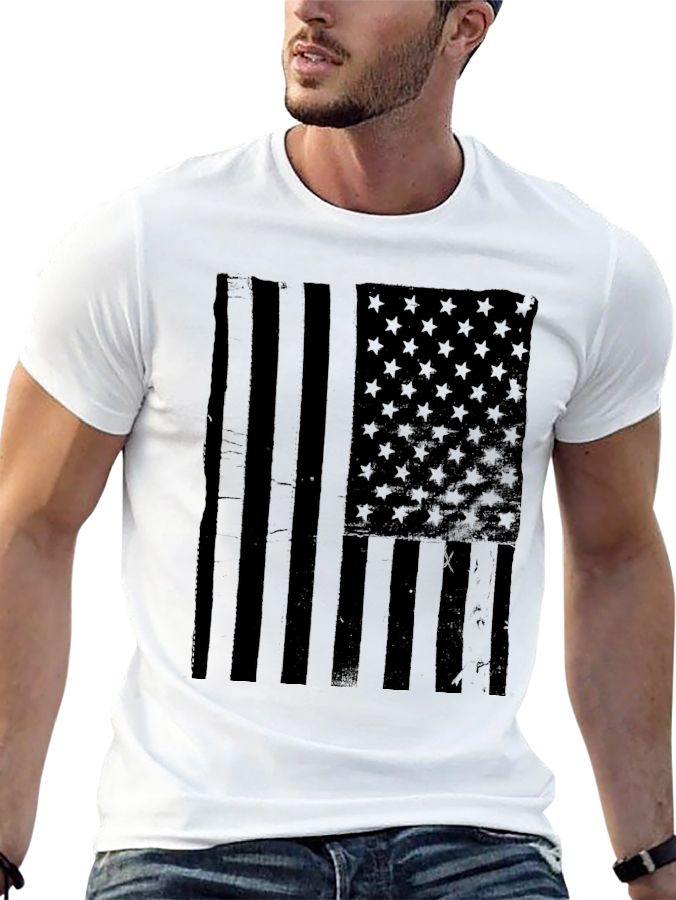 Blacked Out American Flag T-Shirt