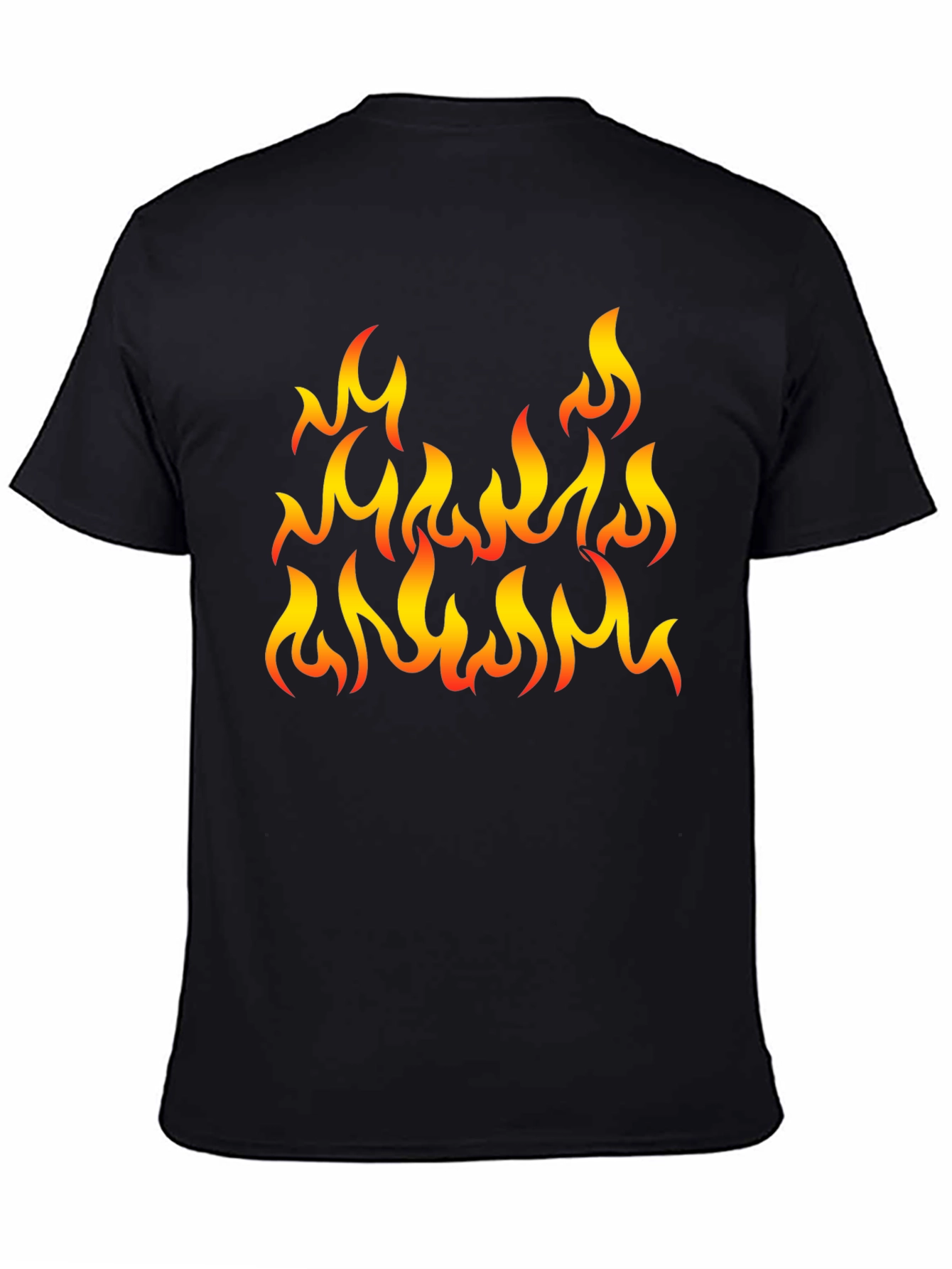 Fiery Flames Graphic T-Shirt - Black