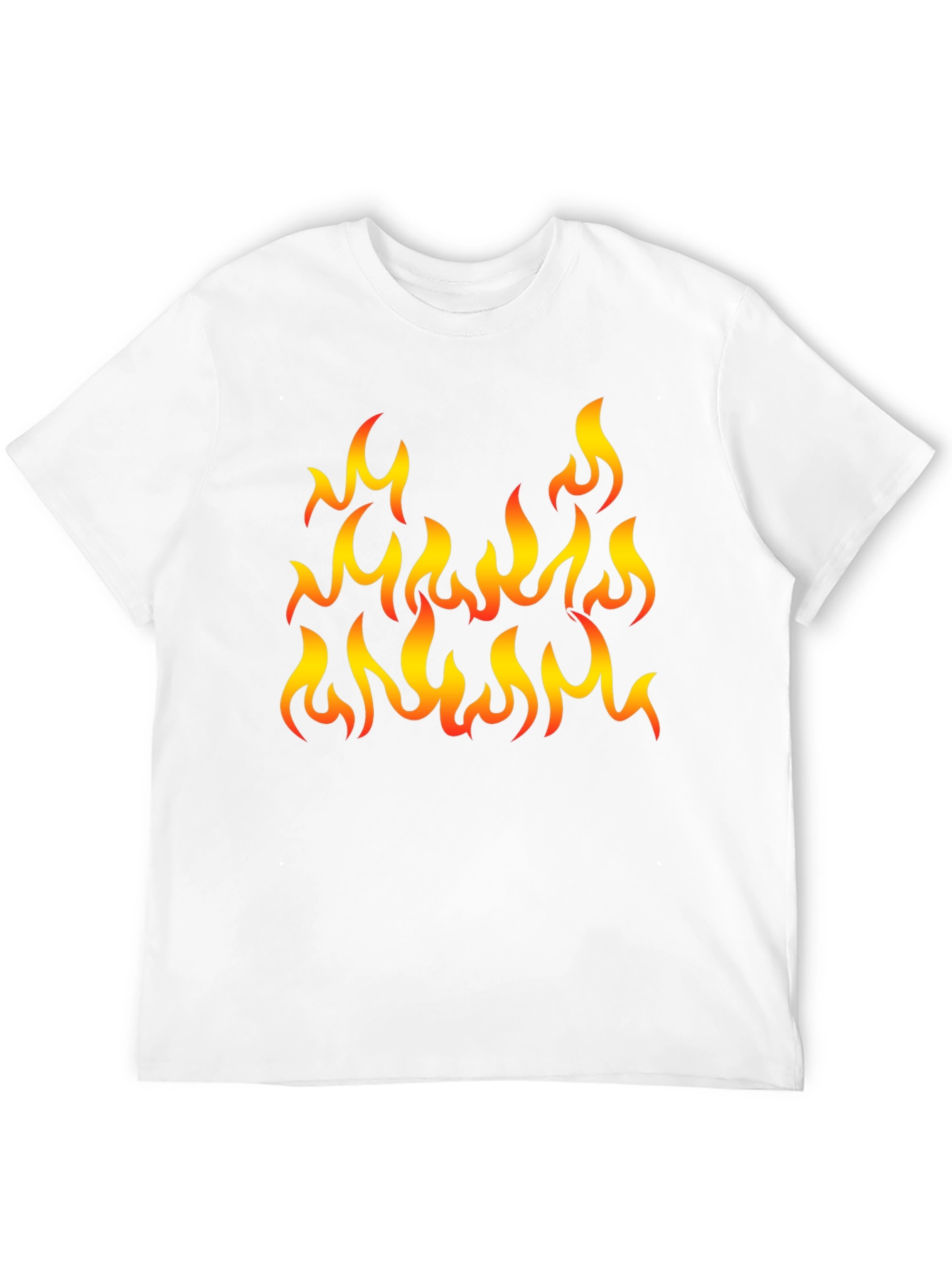 Fiery Flames Graphic T-Shirt - Black