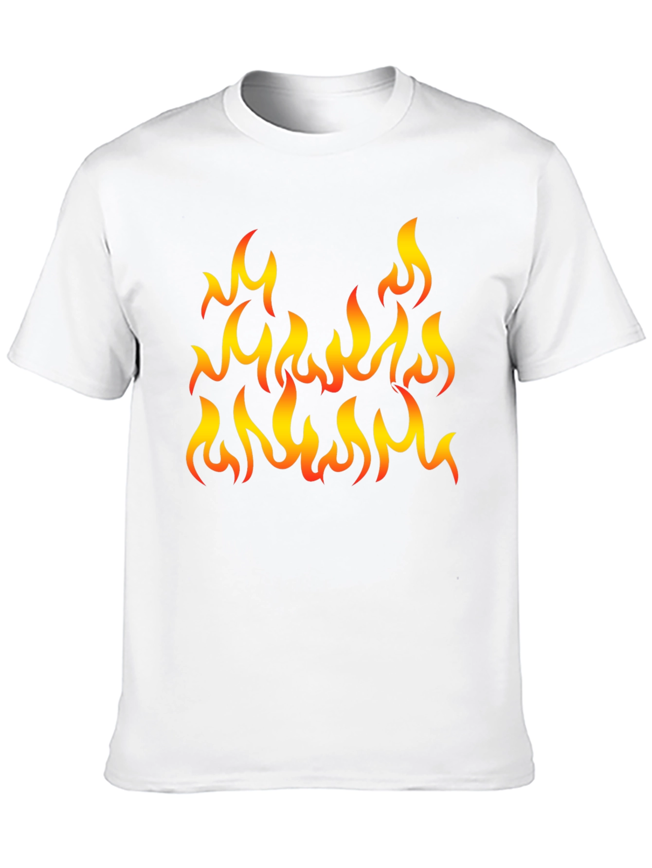 Fiery Flames Graphic T-Shirt - Black