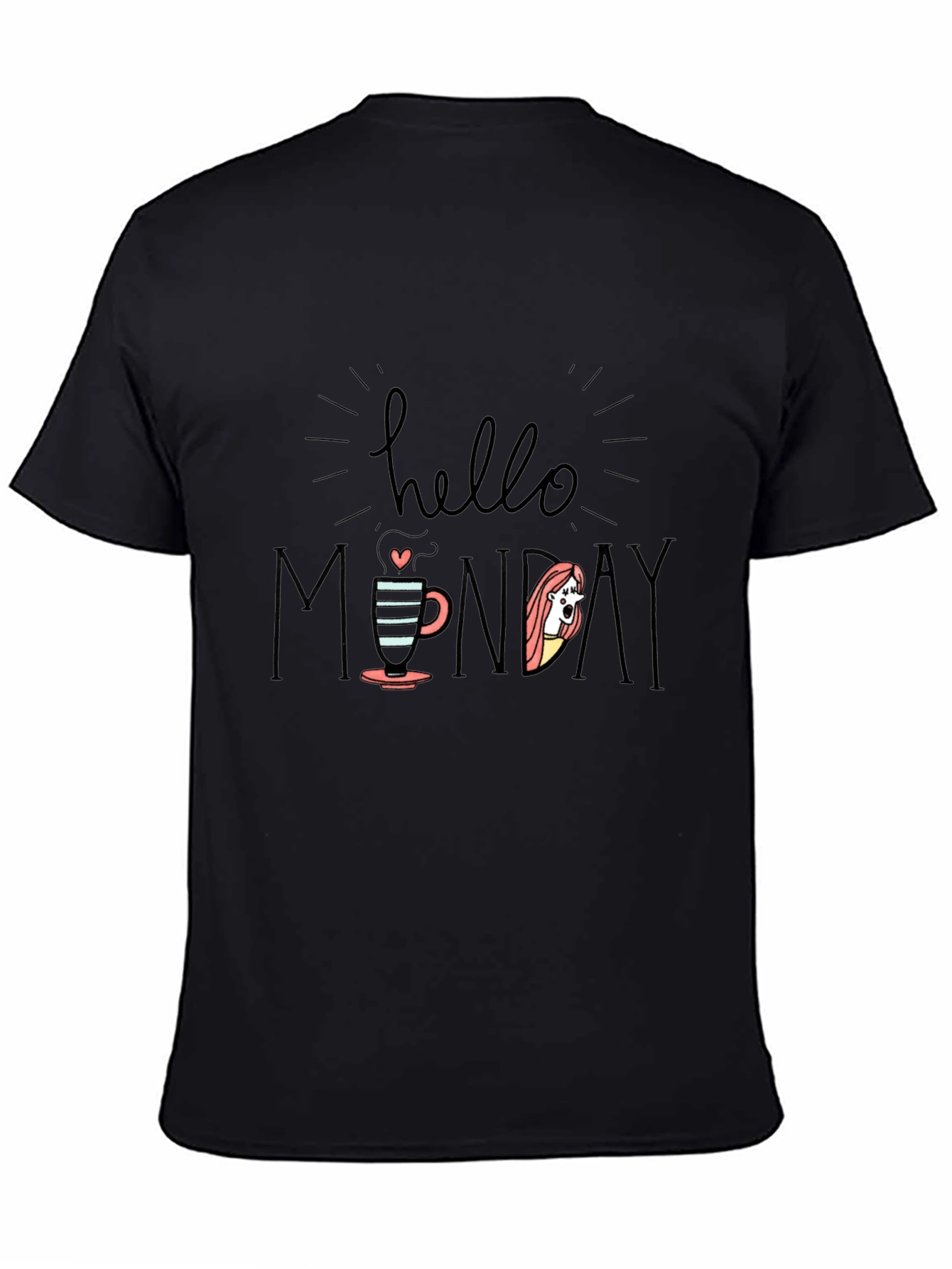 Hello Monday Graphic Tee - Black