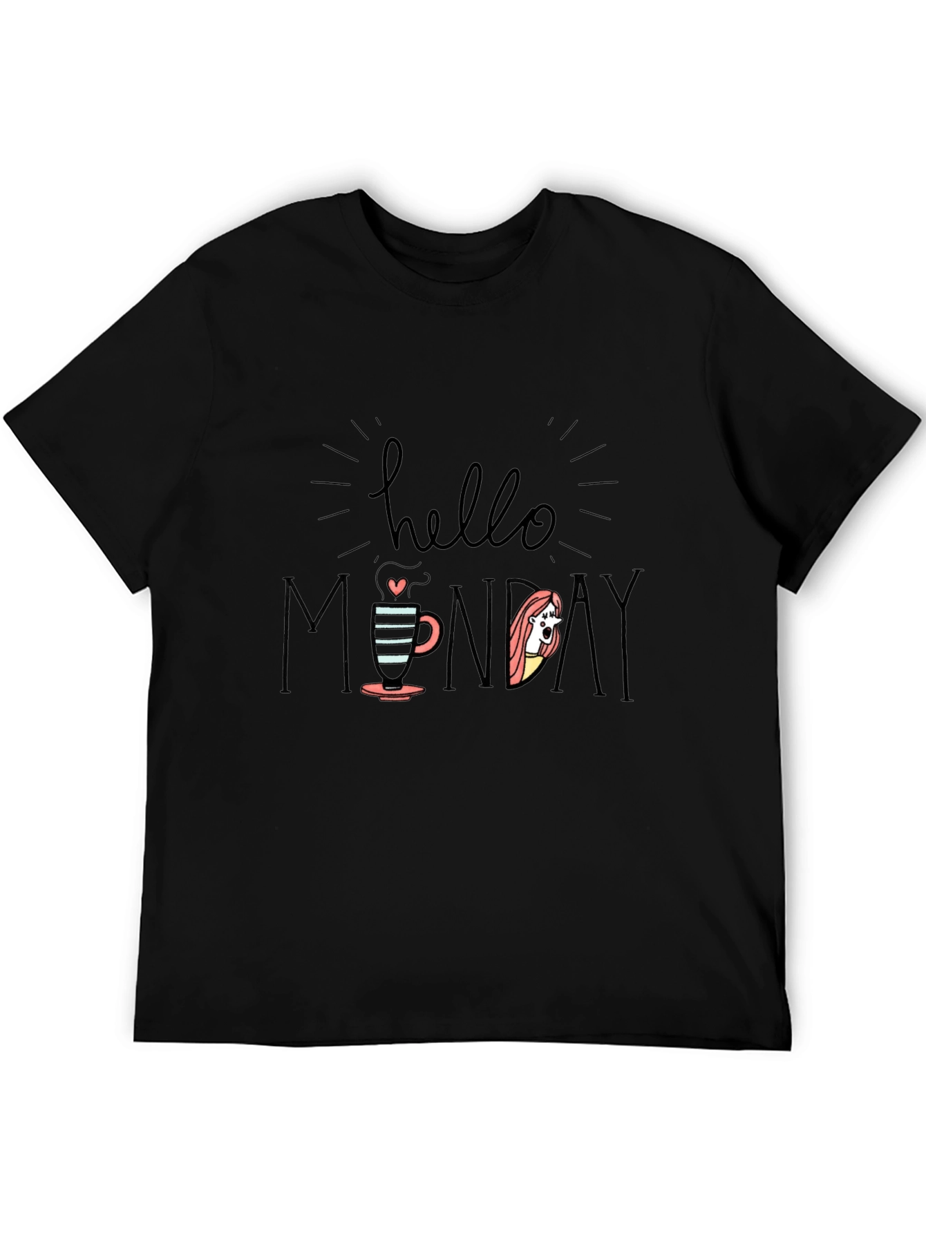 Hello Monday Graphic Tee - Black