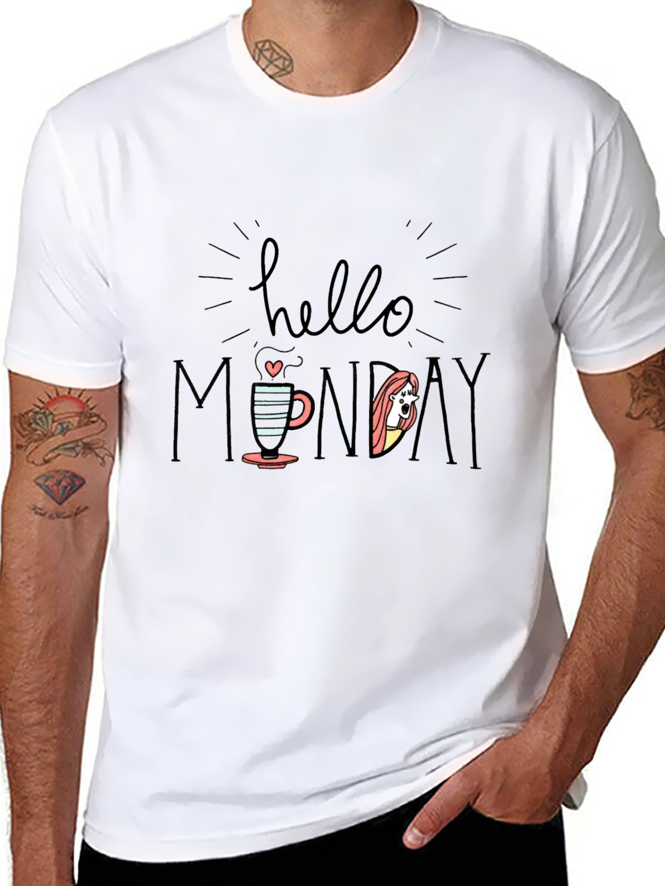 Hello Monday Graphic Tee - Black