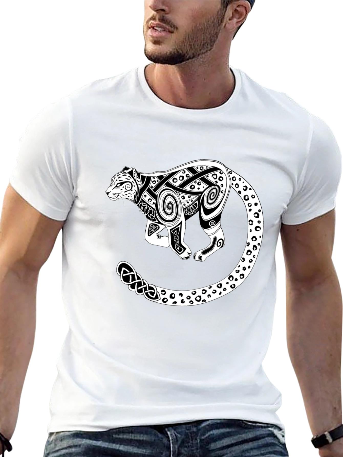Celtic Leopard T-Shirt - Stylish Graphic Tee