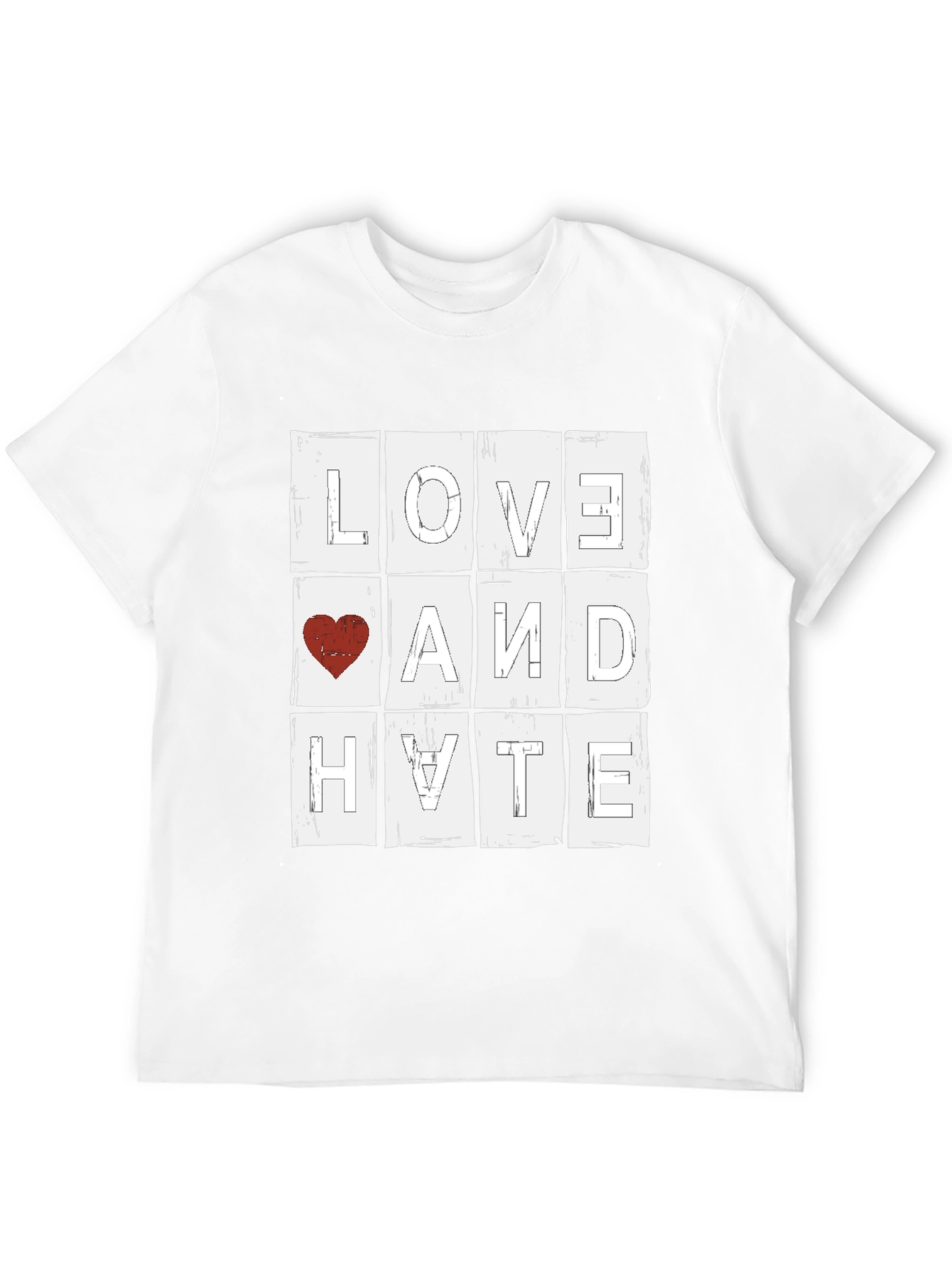 Love & Hate Graphic Tee - Unisex Black T-Shirt