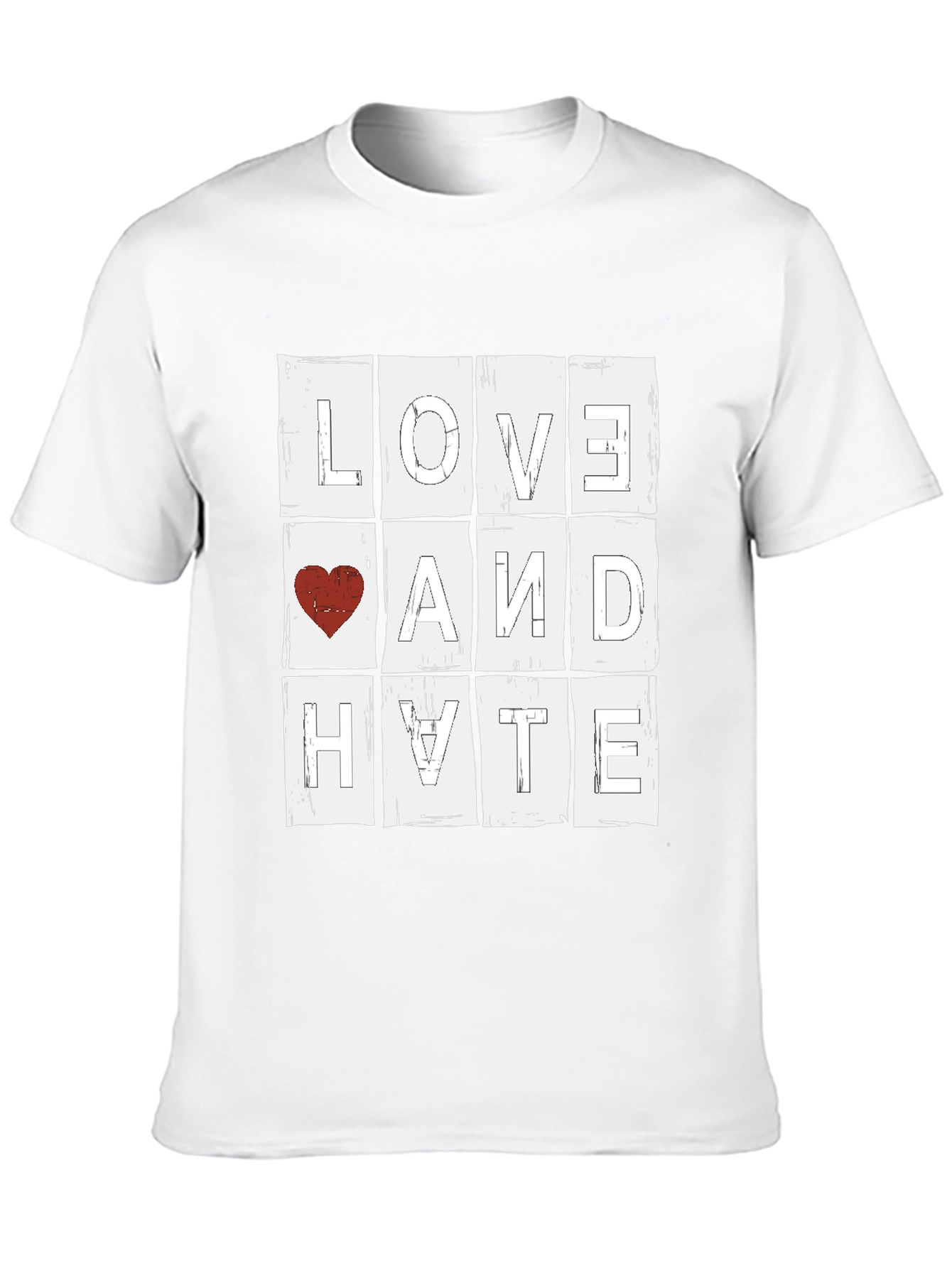 Love & Hate Graphic Tee - Unisex Black T-Shirt