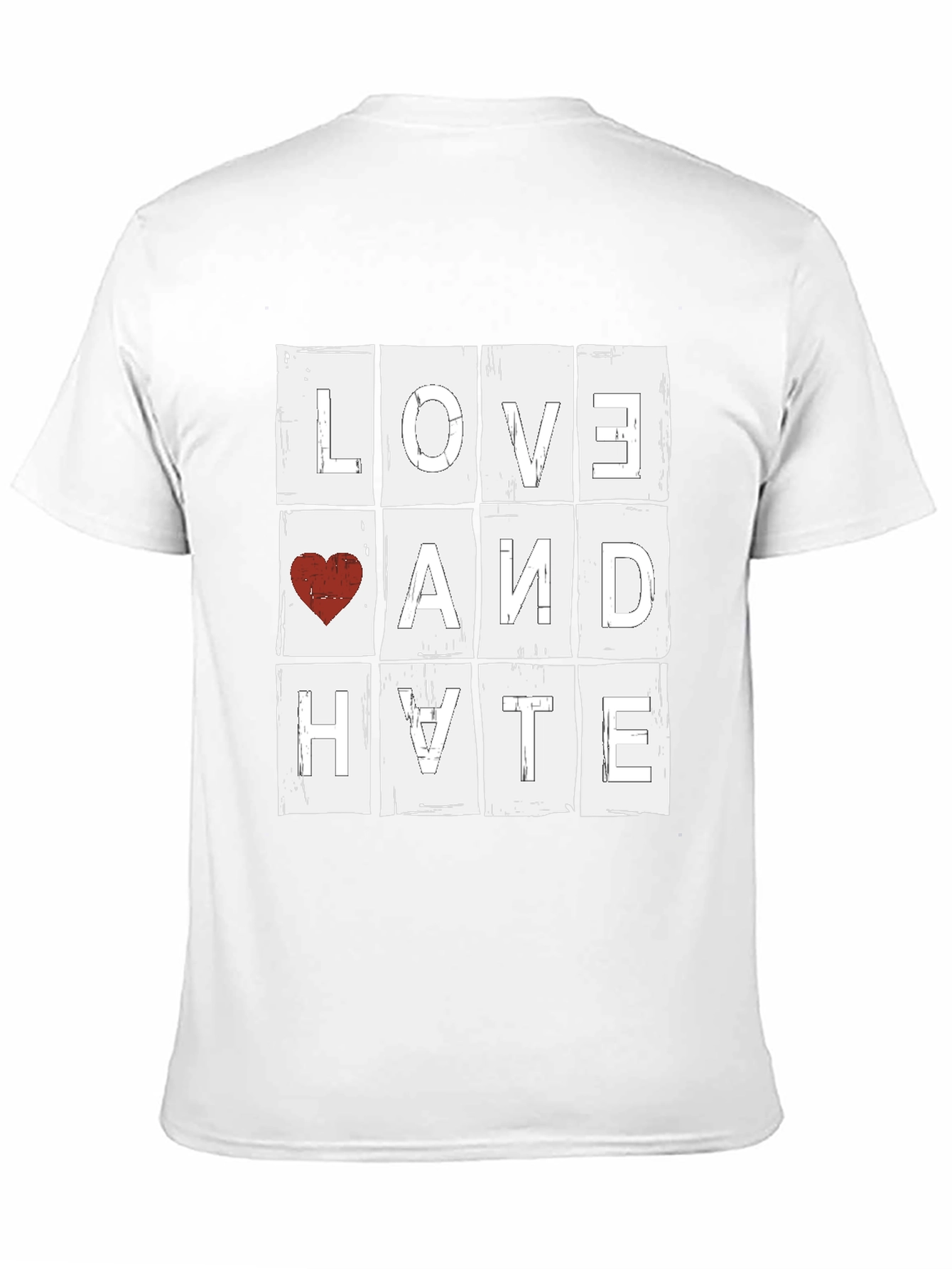 Love & Hate Graphic Tee - Unisex Black T-Shirt