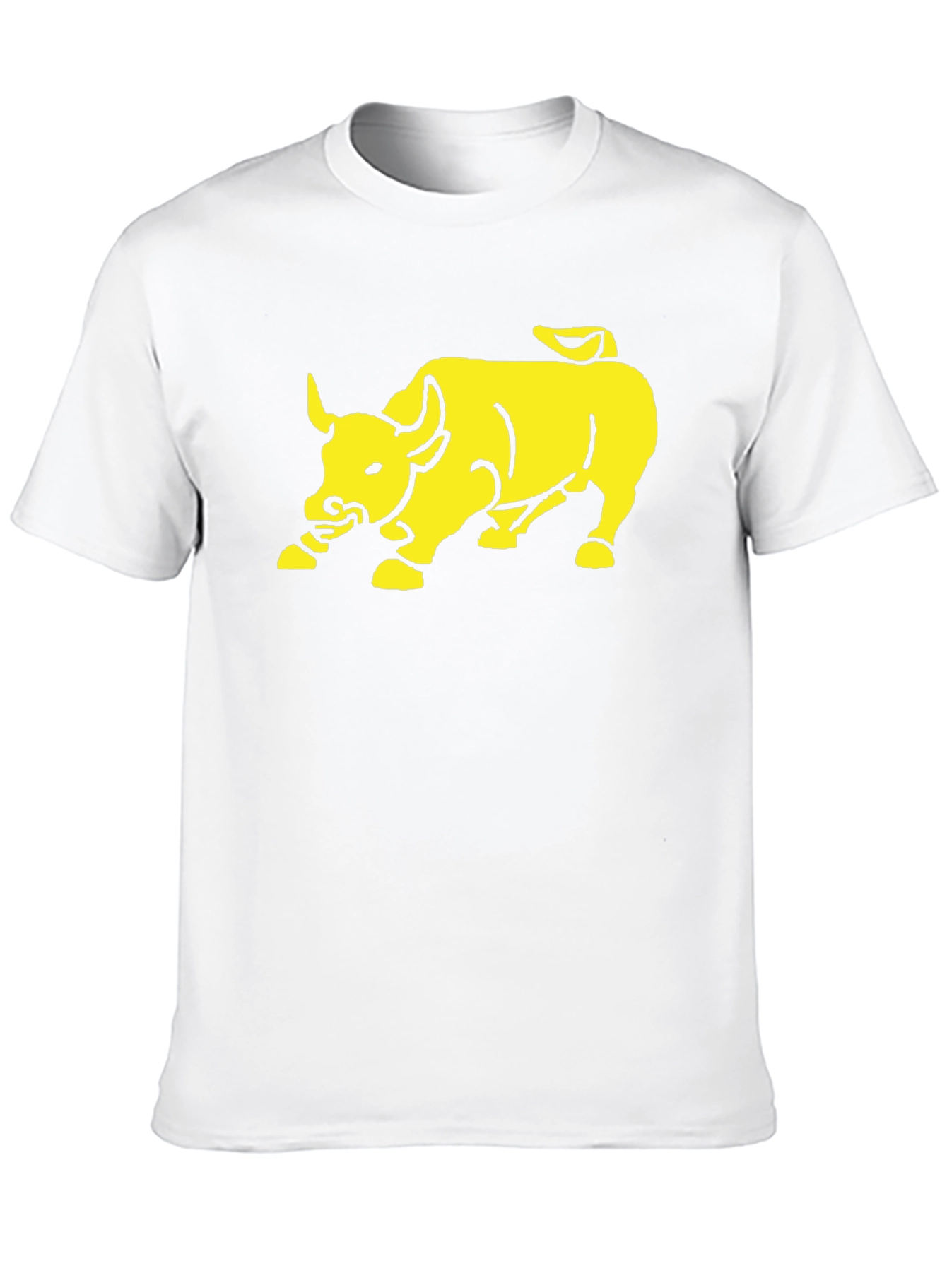 Yellow Bull Graphic Print Black T-Shirt
