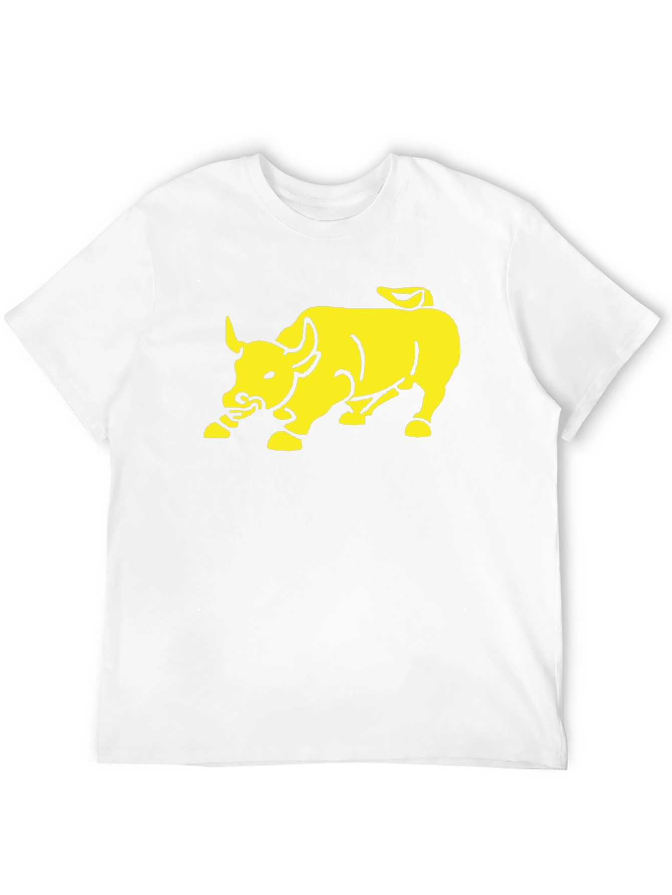 Yellow Bull Graphic Print Black T-Shirt