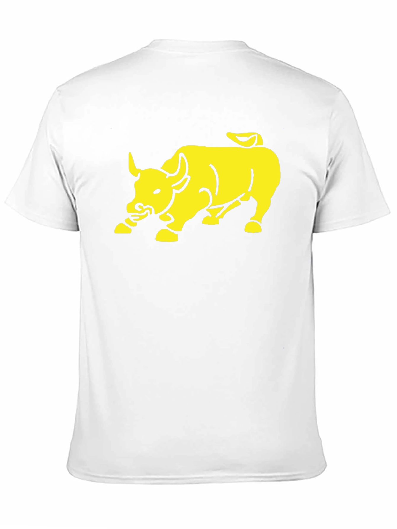 Yellow Bull Graphic Print Black T-Shirt