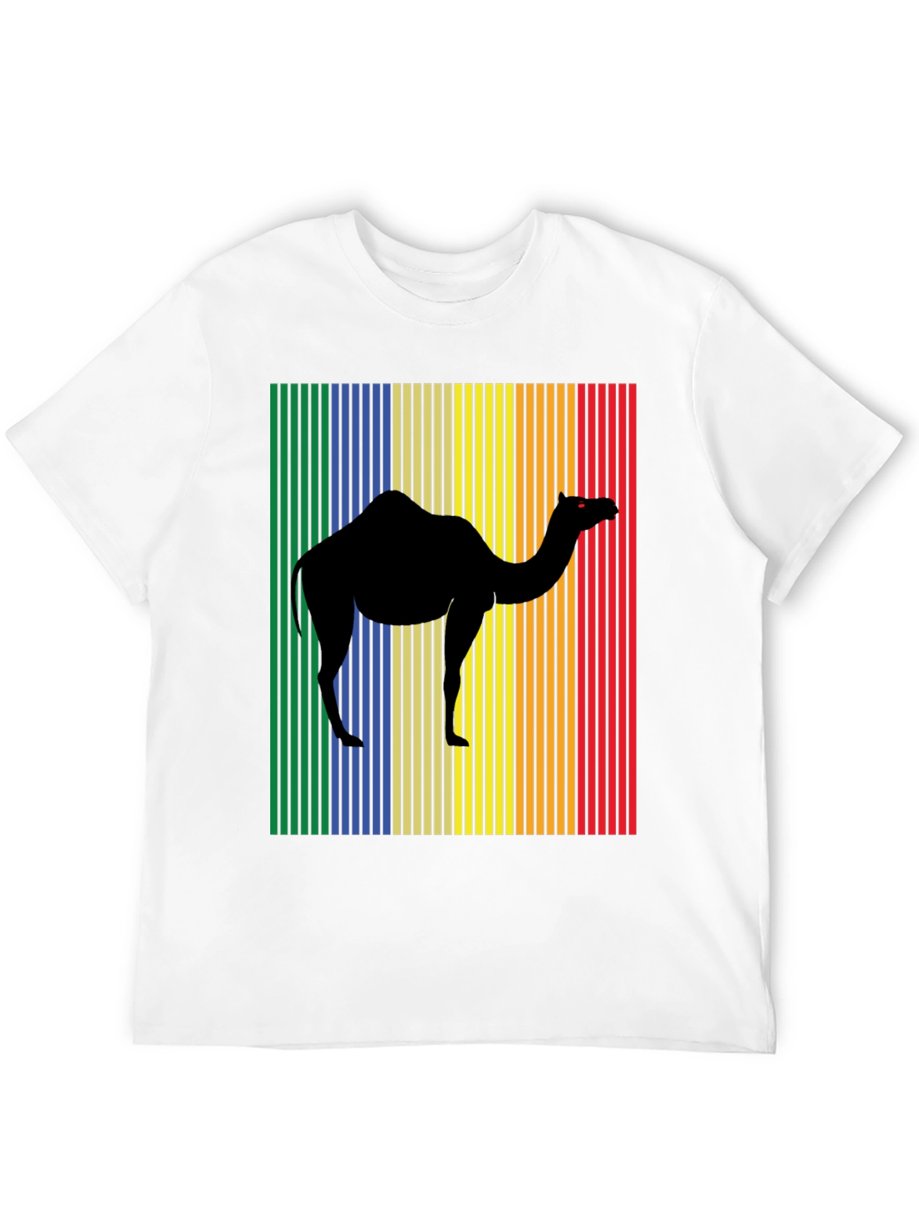 Retro Camel Graphic T-Shirt - Black Cotton Tee