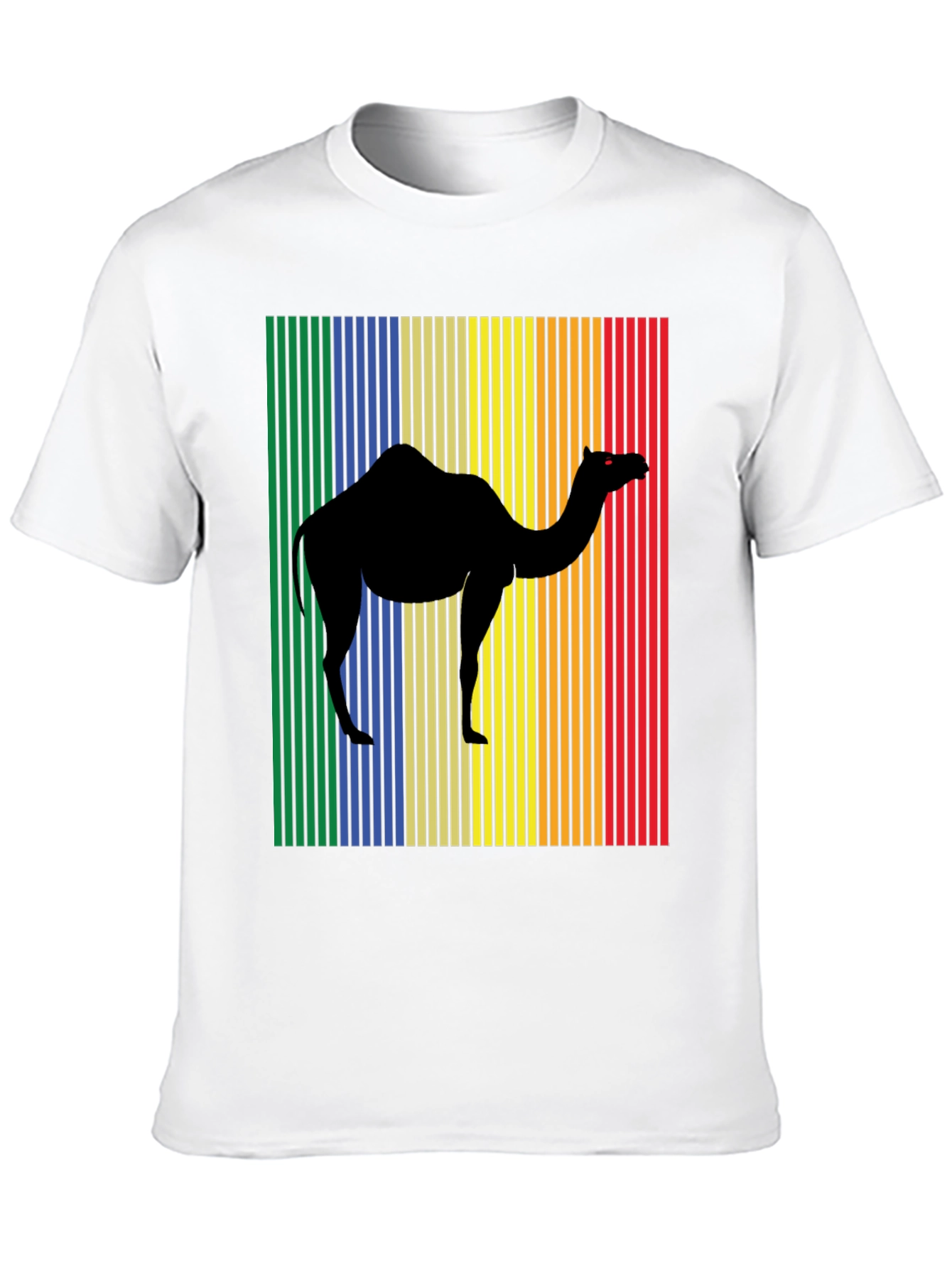 Retro Camel Graphic T-Shirt - Black Cotton Tee