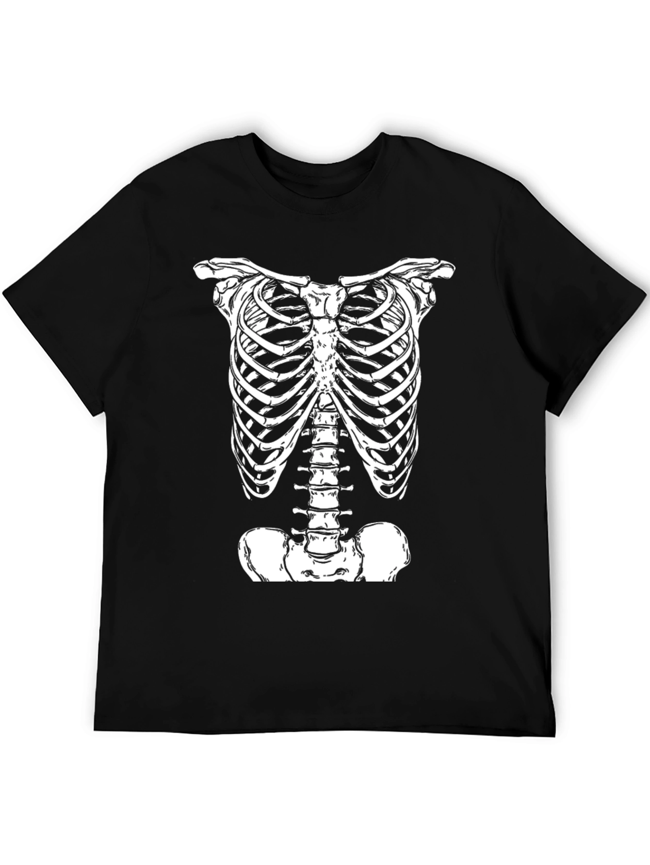 Skeleton Rib Cage Graphic T-Shirt - Halloween Costume Tee