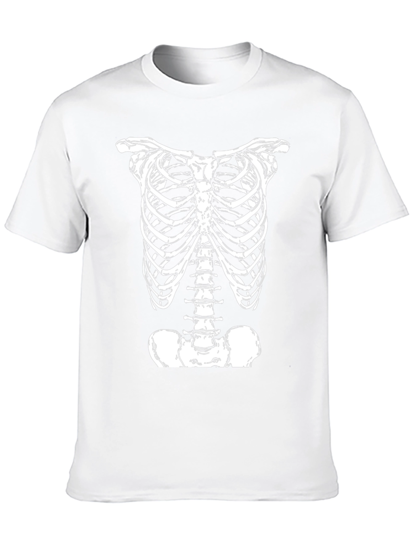 Skeleton Rib Cage Graphic T-Shirt - Halloween Costume Tee