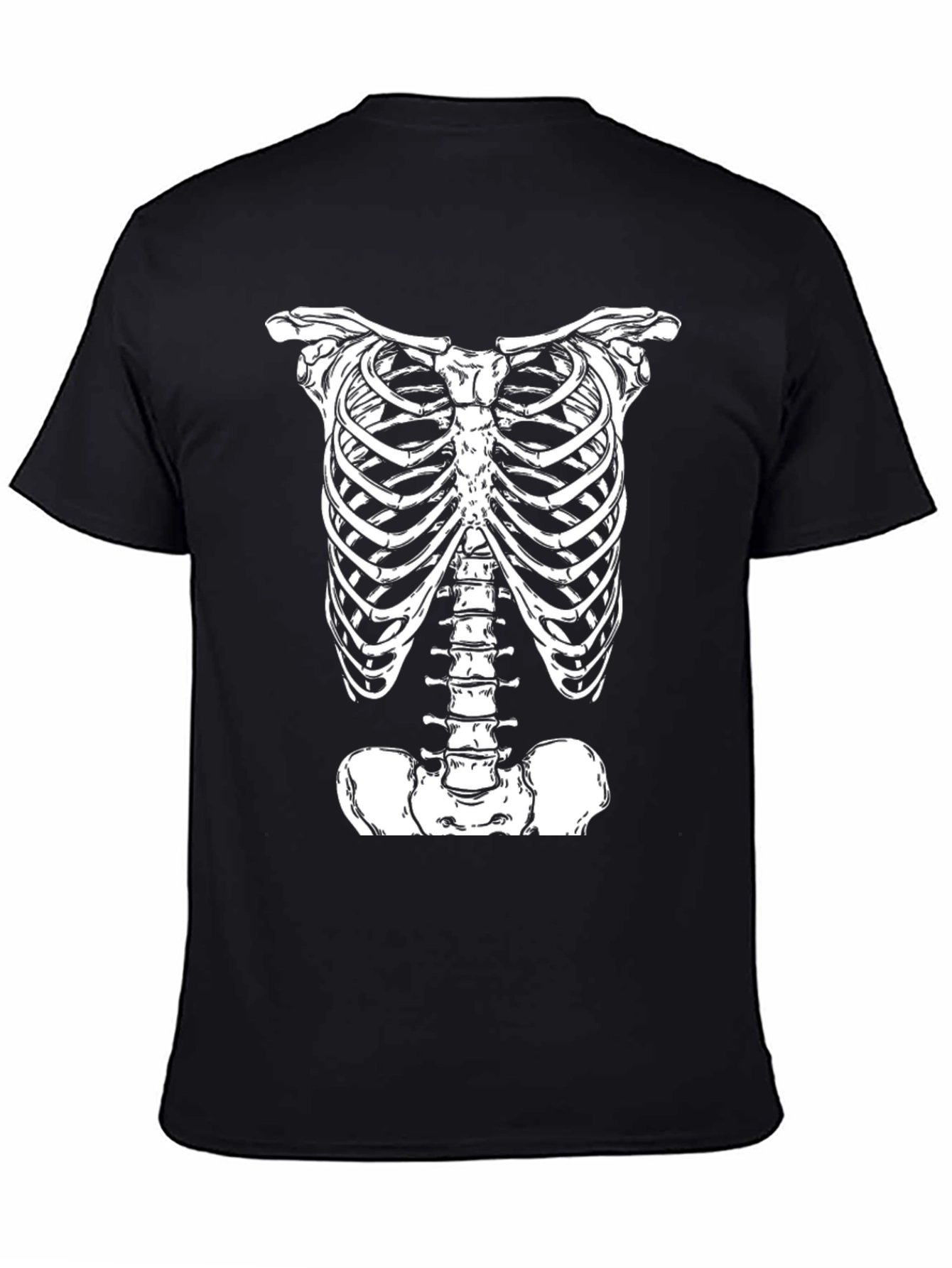 Skeleton Rib Cage Graphic T-Shirt - Halloween Costume Tee