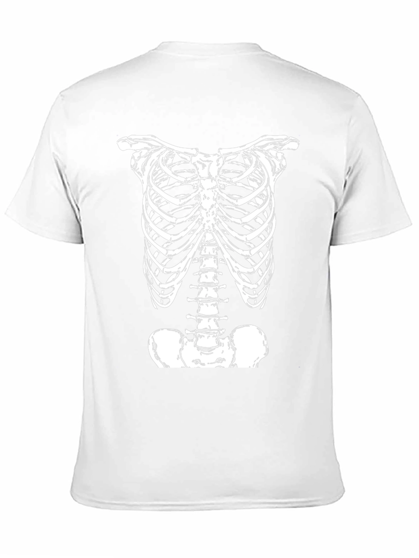 Skeleton Rib Cage Graphic T-Shirt - Halloween Costume Tee