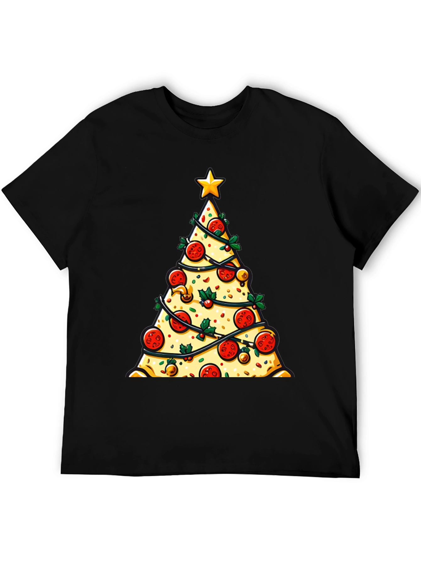Pizza Christmas Tree T-Shirt