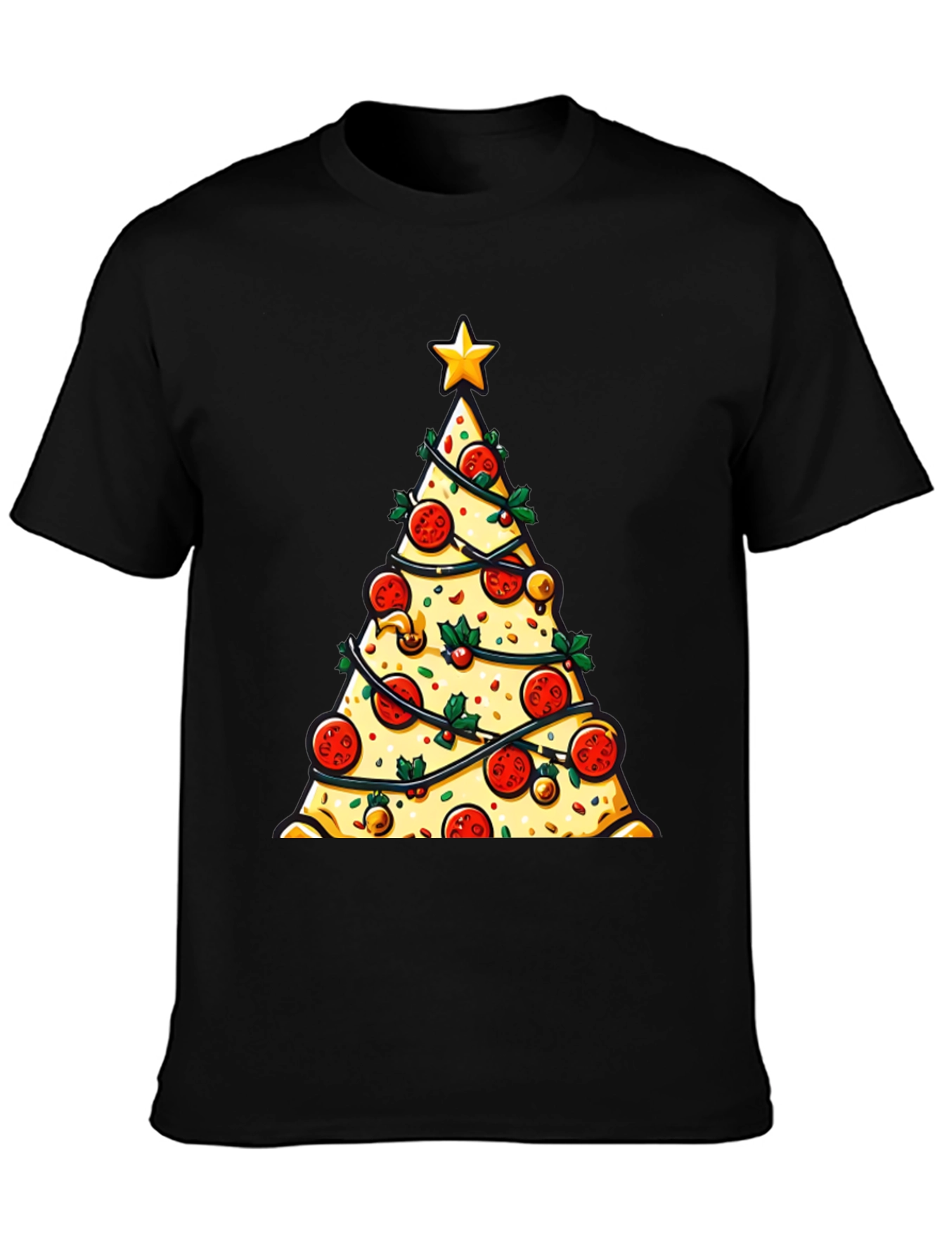 Pizza Christmas Tree T-Shirt