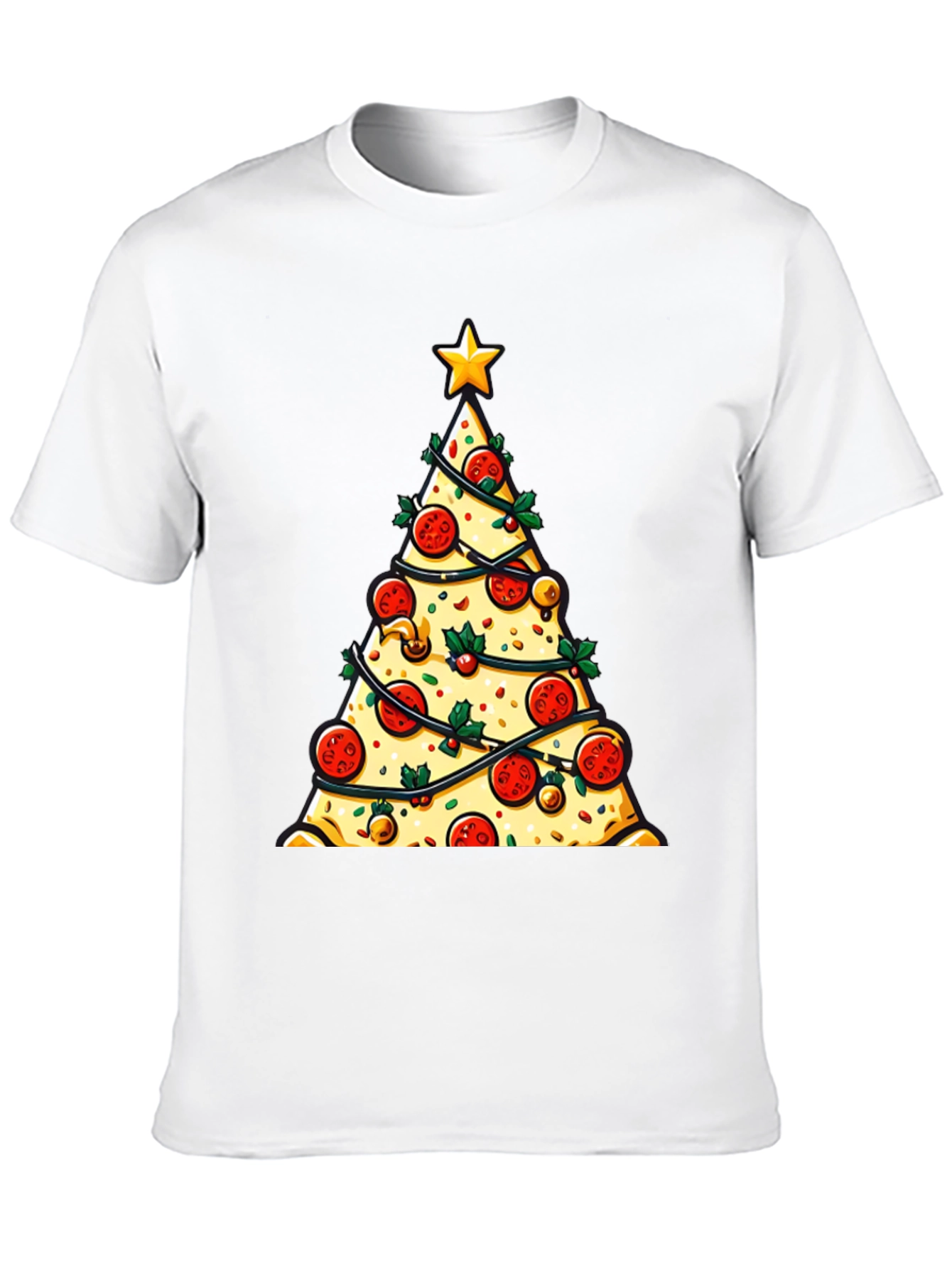 Pizza Christmas Tree T-Shirt
