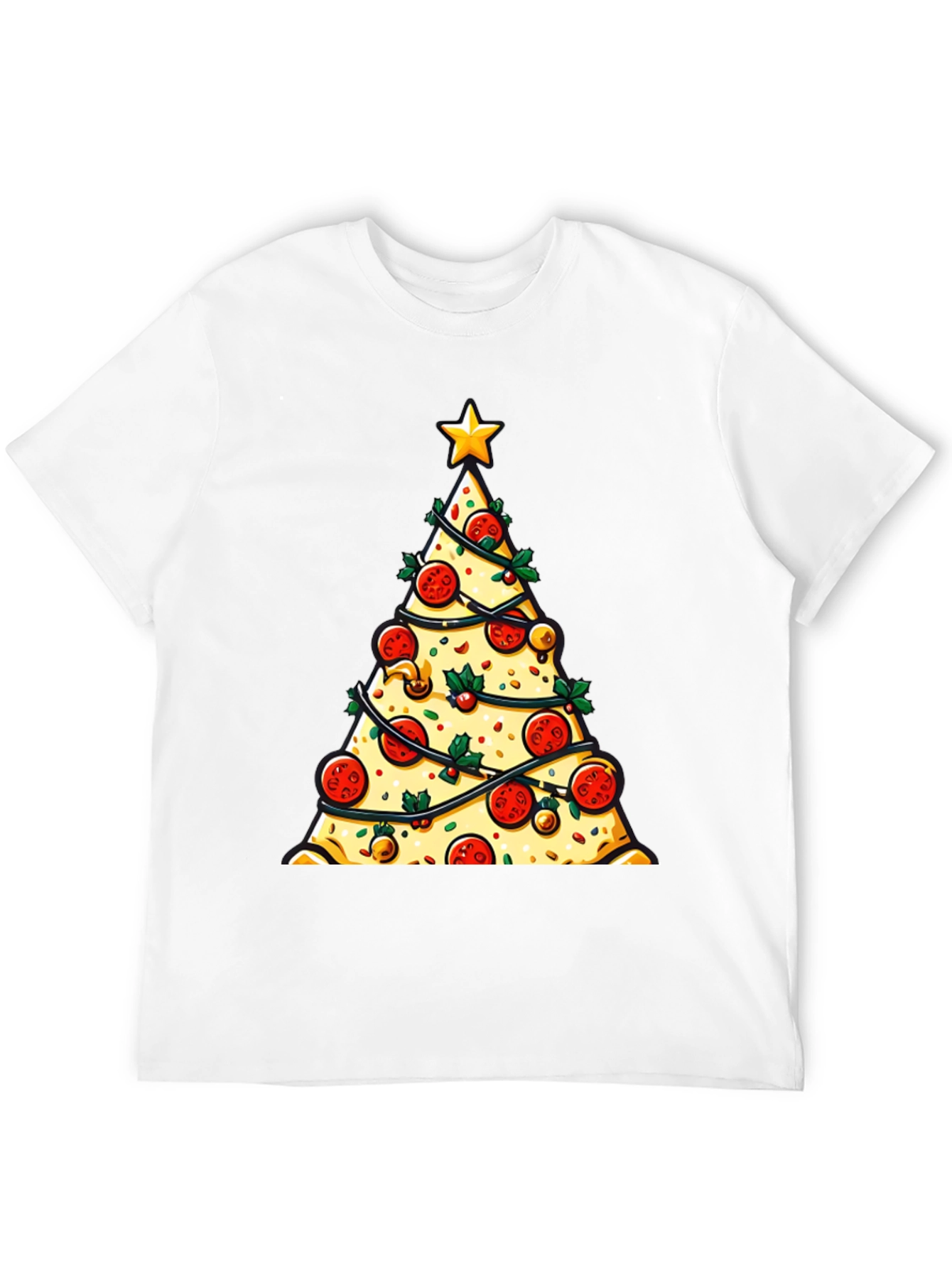 Pizza Christmas Tree T-Shirt